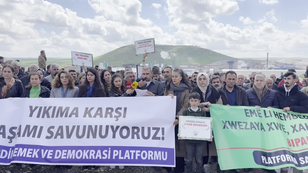 Mardin Emek ve Demokrasi Platformu'ndan Eti Bakır protestosu