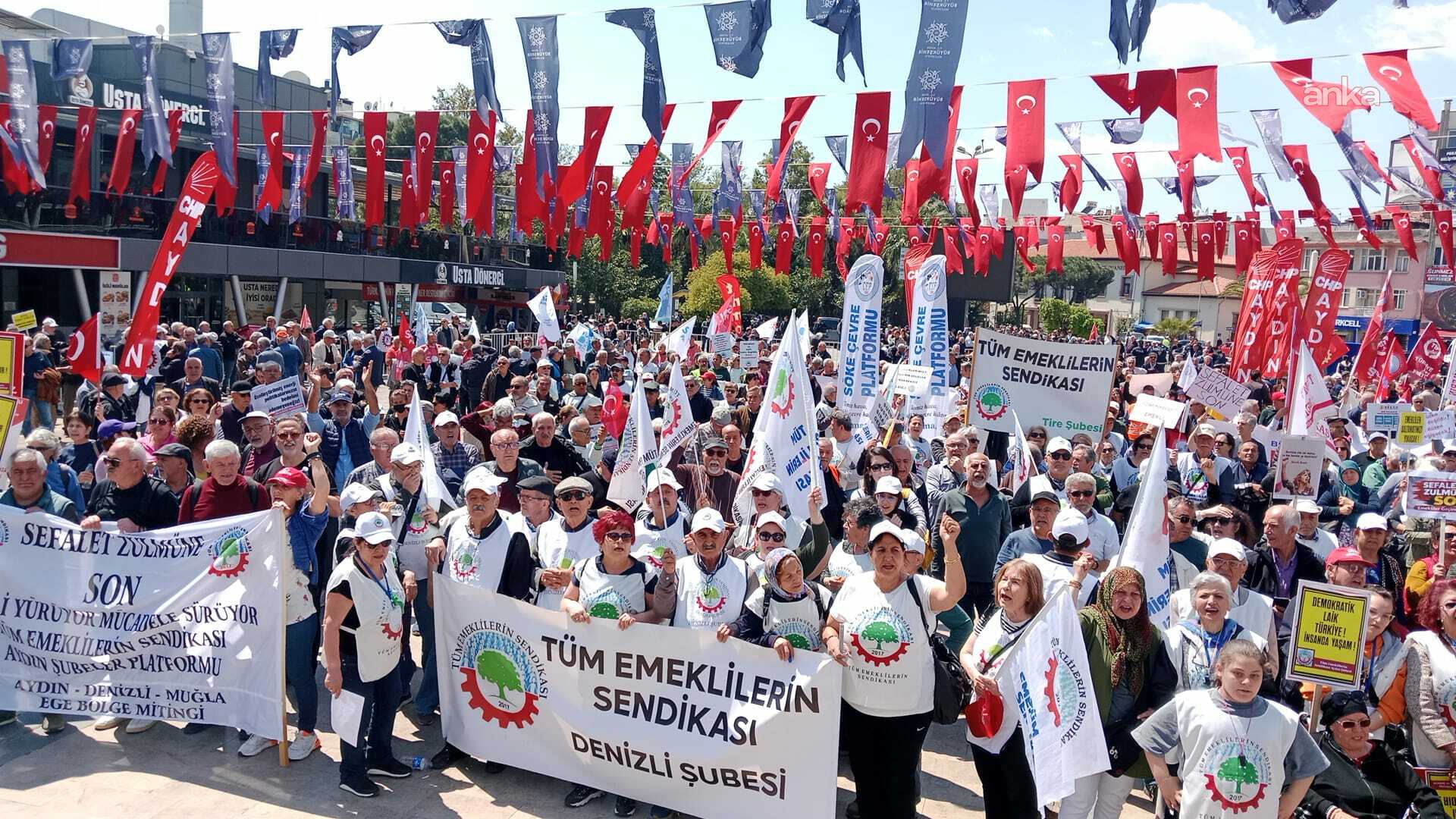 Emekliler Aydın'da "Sefalet Zulmüne Son" dedi