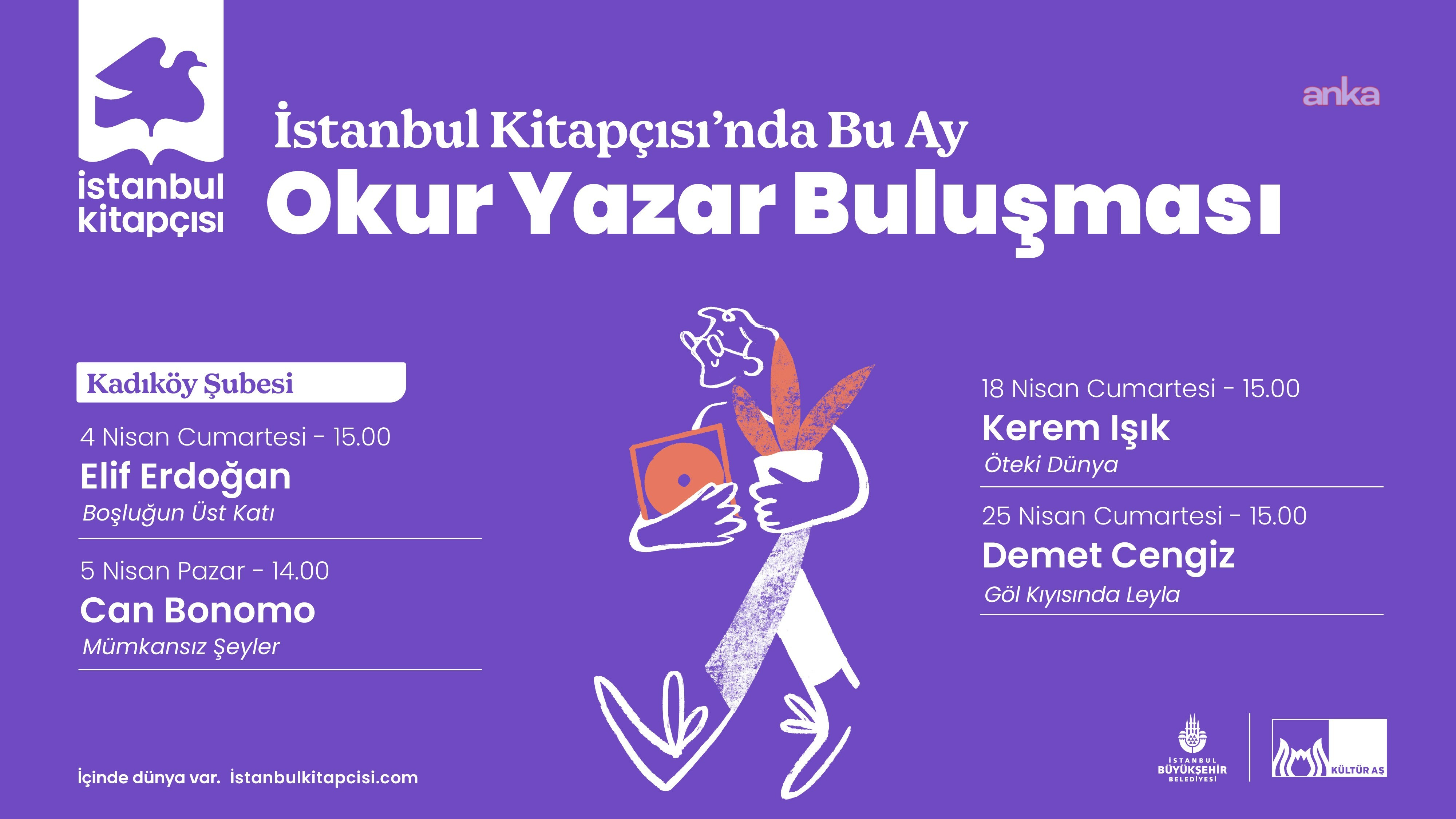 “Okur Yazar Buluşması”, nisan ayı boyunca dopdolu bir içerikle İstanbul Kitapçısı’nda