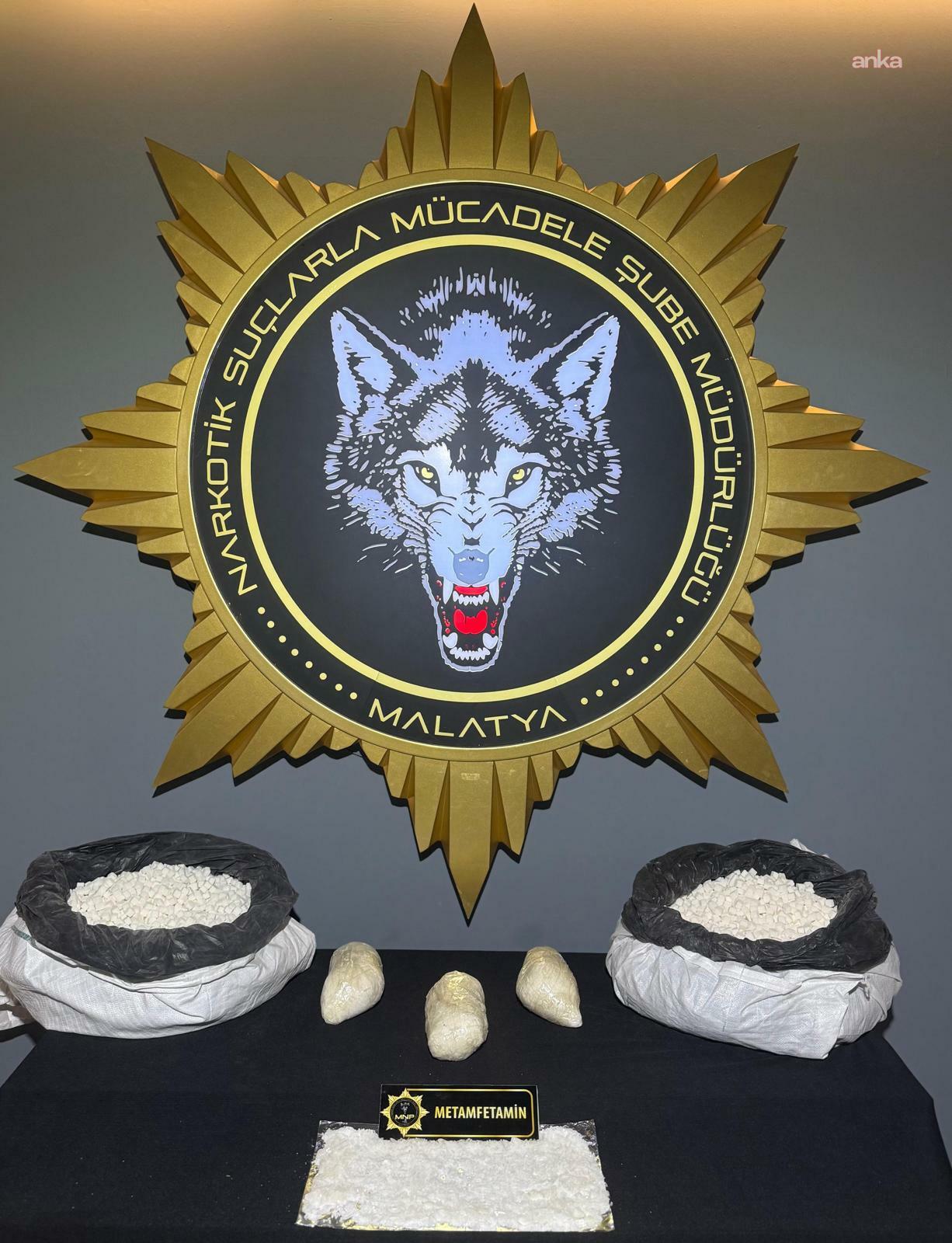 Malatya'da şeker çuvallarına gizlenen 3 kilo metamfetamin ele geçirildi, 1 kişi tutuklandı