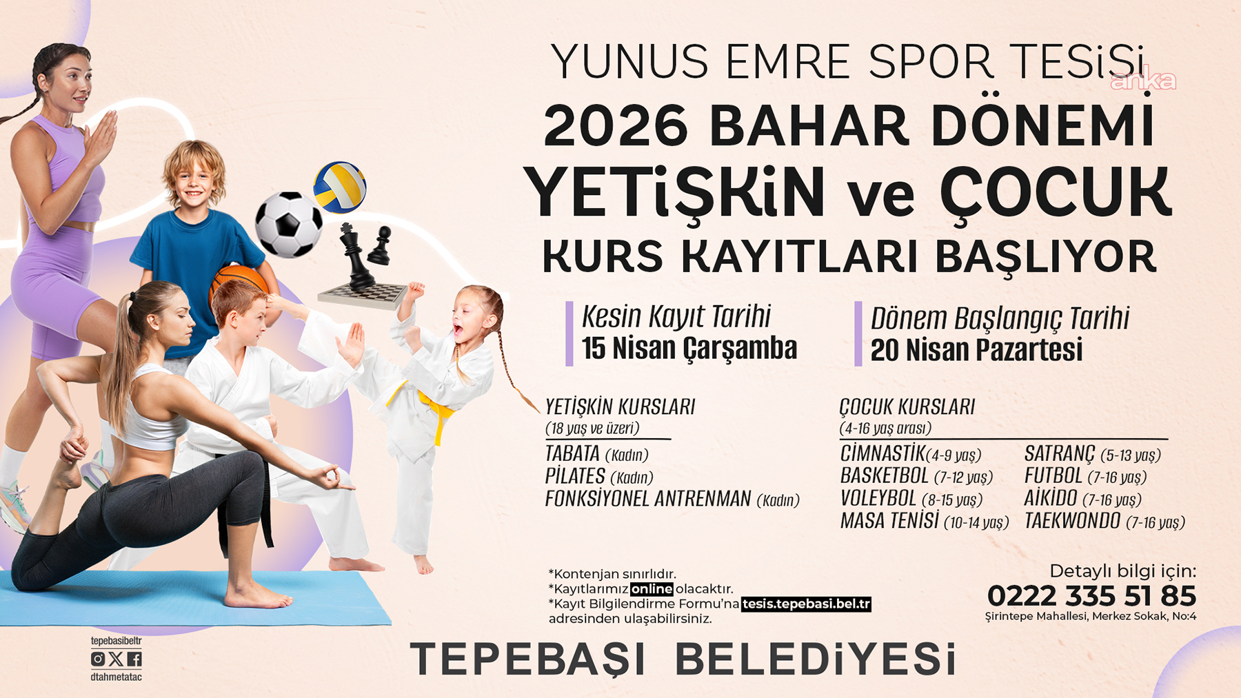 Tepebaşı’nda yetişkin ve çocuklar için kurs kayıtları başlıyor
