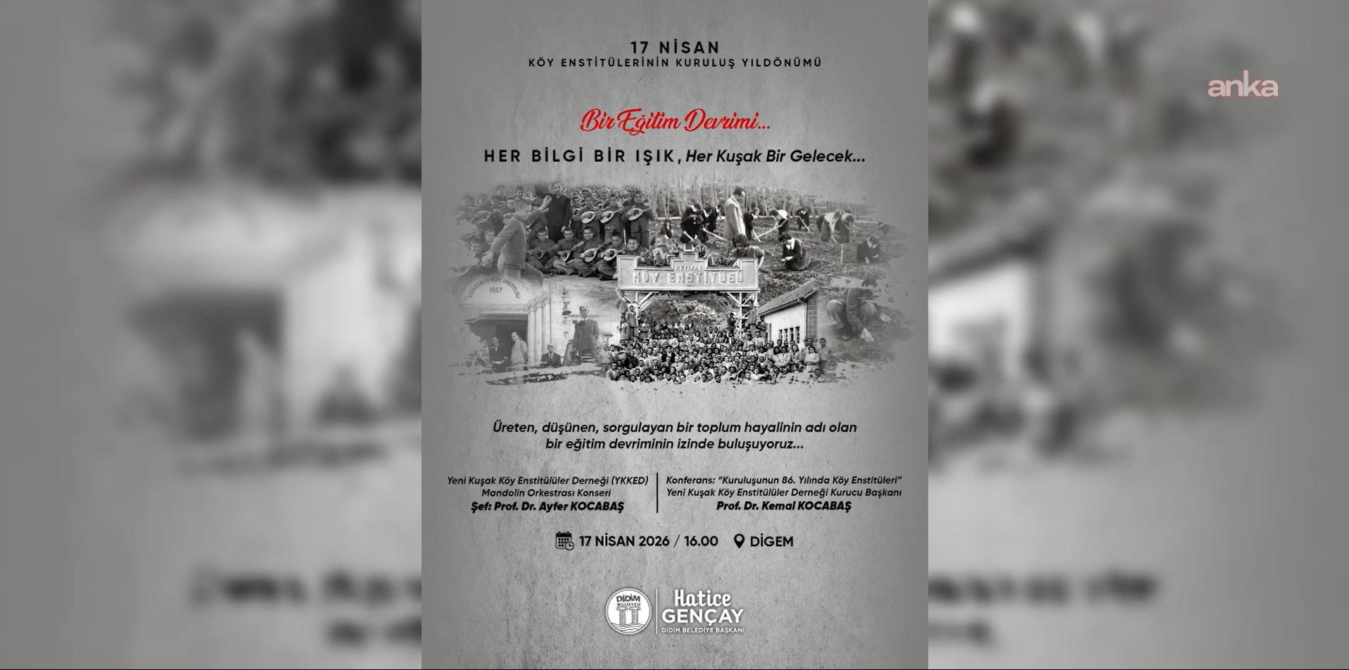 Didim'de "Kuruluşunun 86. Yılında Köy Enstitüleri" paneli