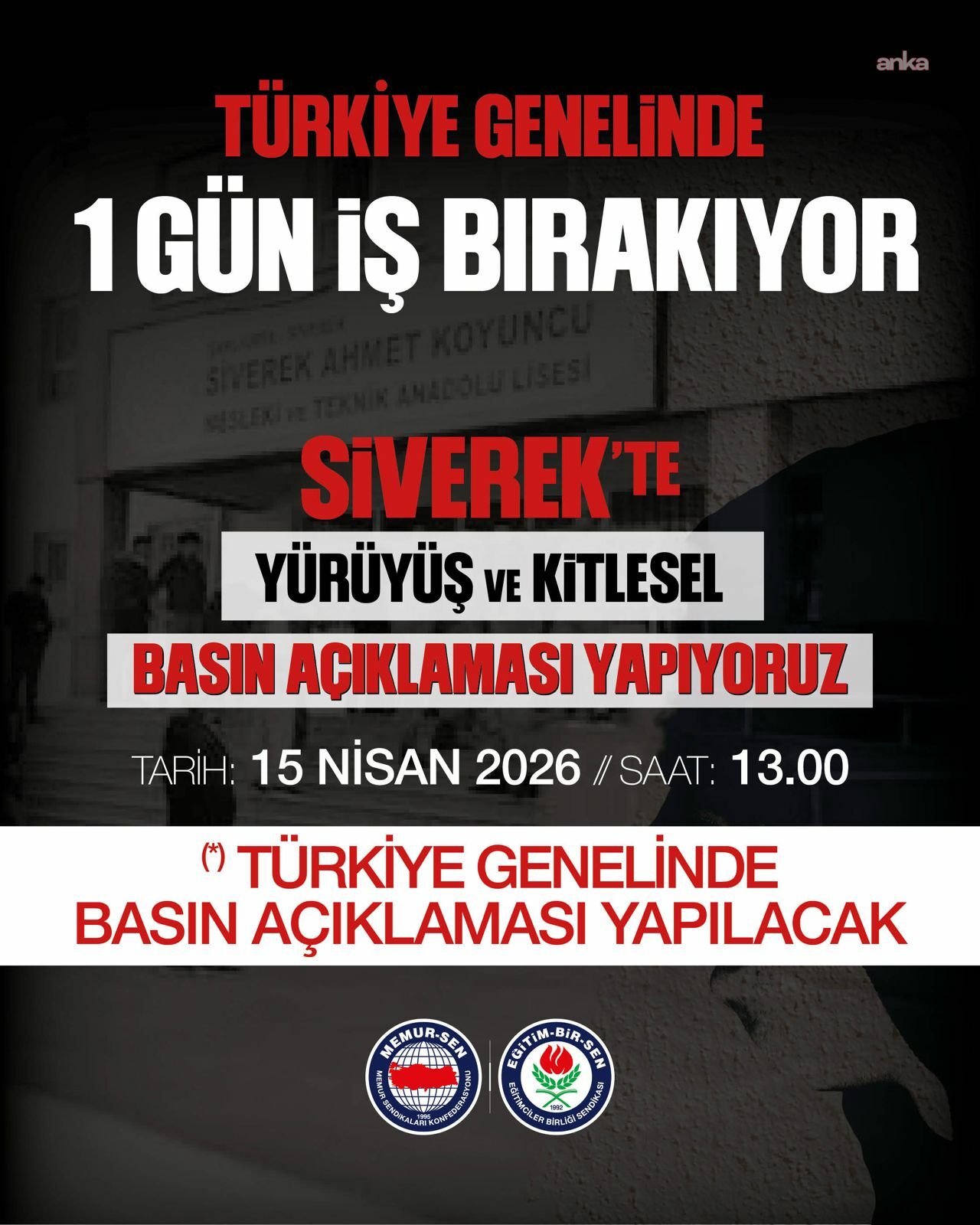 Şanlıurfa'daki okulda silahlı saldırı… Memur-Sen ve Eğitim Bir-Sen, 1 gün iş bırakıyor