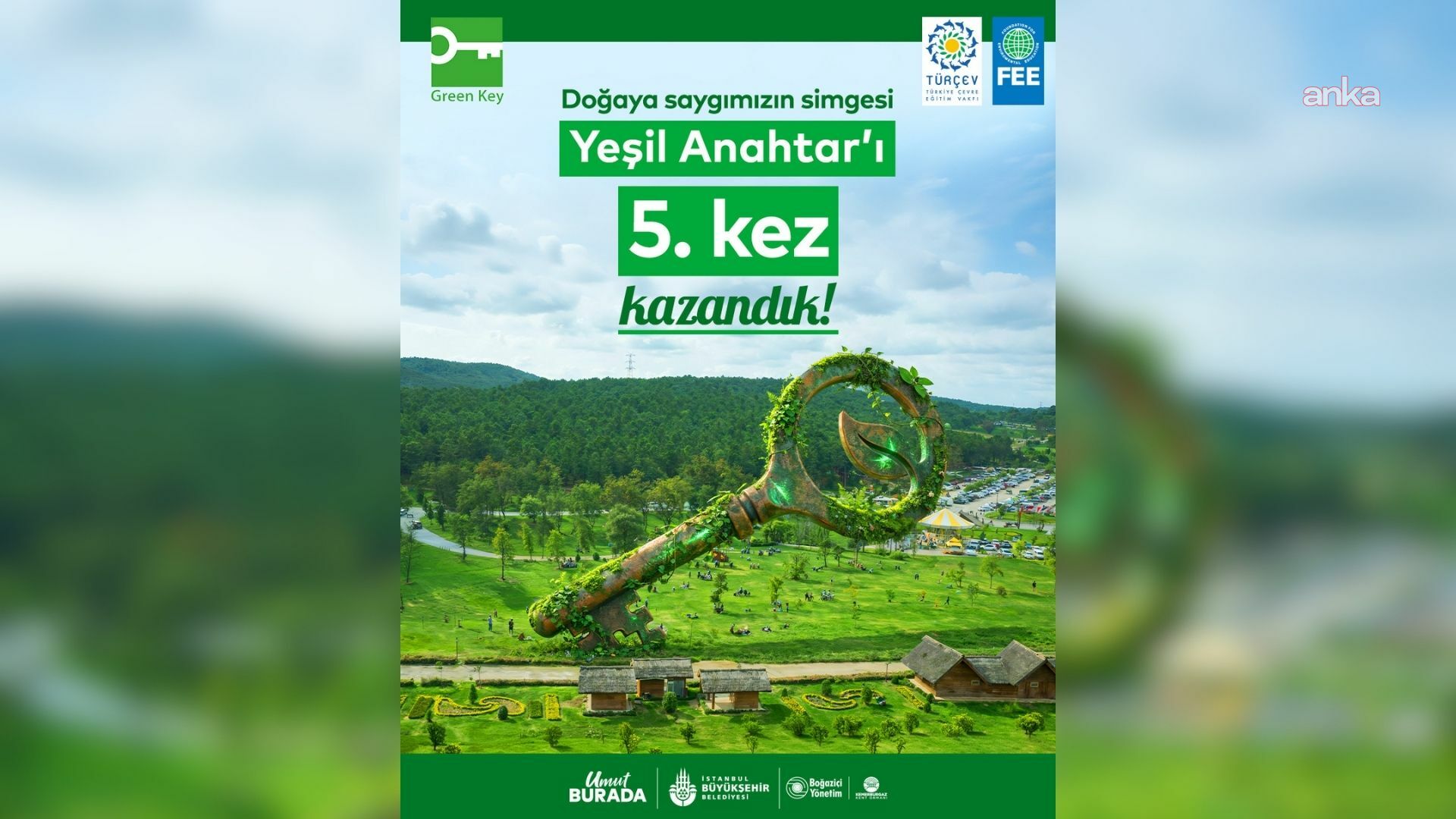Kemerburgaz Kent Ormanı, 5’inci kez "Yeşil Anahtar" eko-etiketini aldı