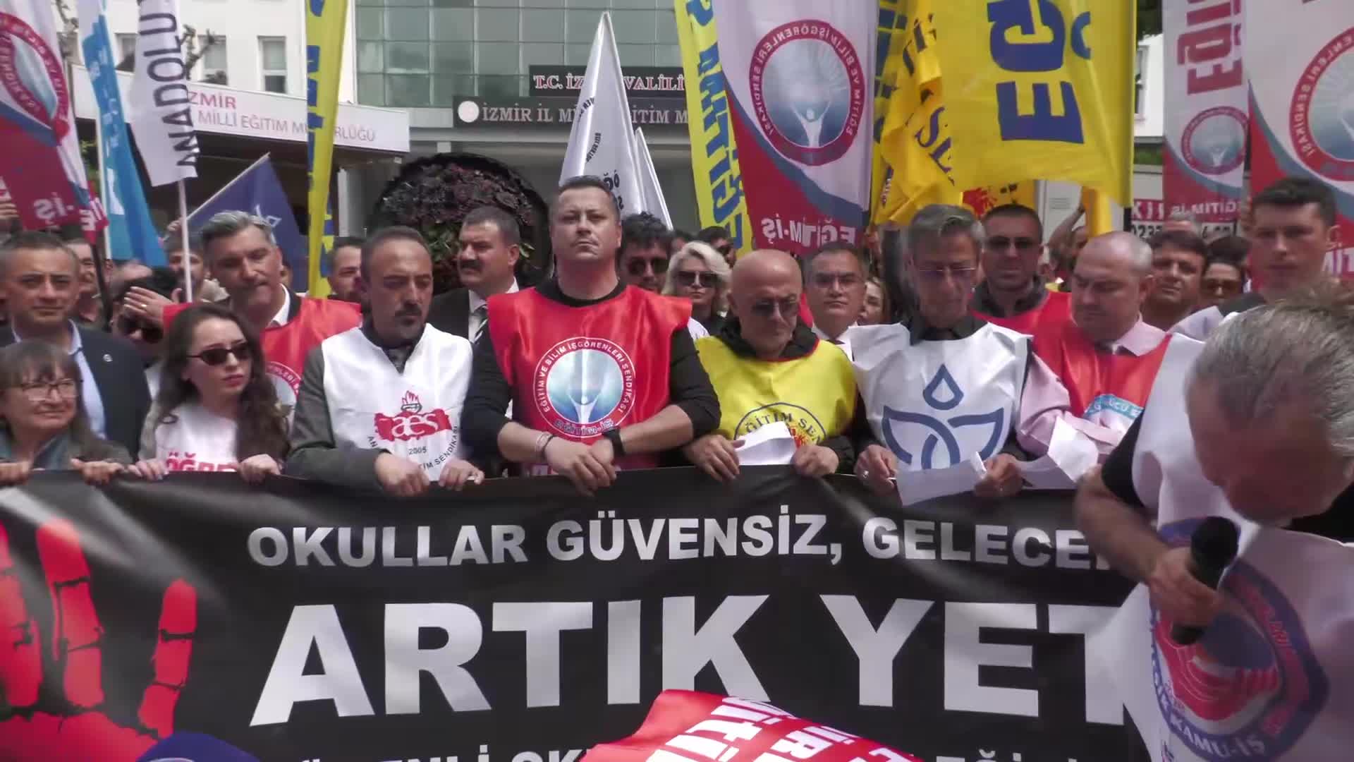 İzmir’de 7 eğitim sendikasından ortak tepki: “Okullar güvensiz, önlem alınmalı”