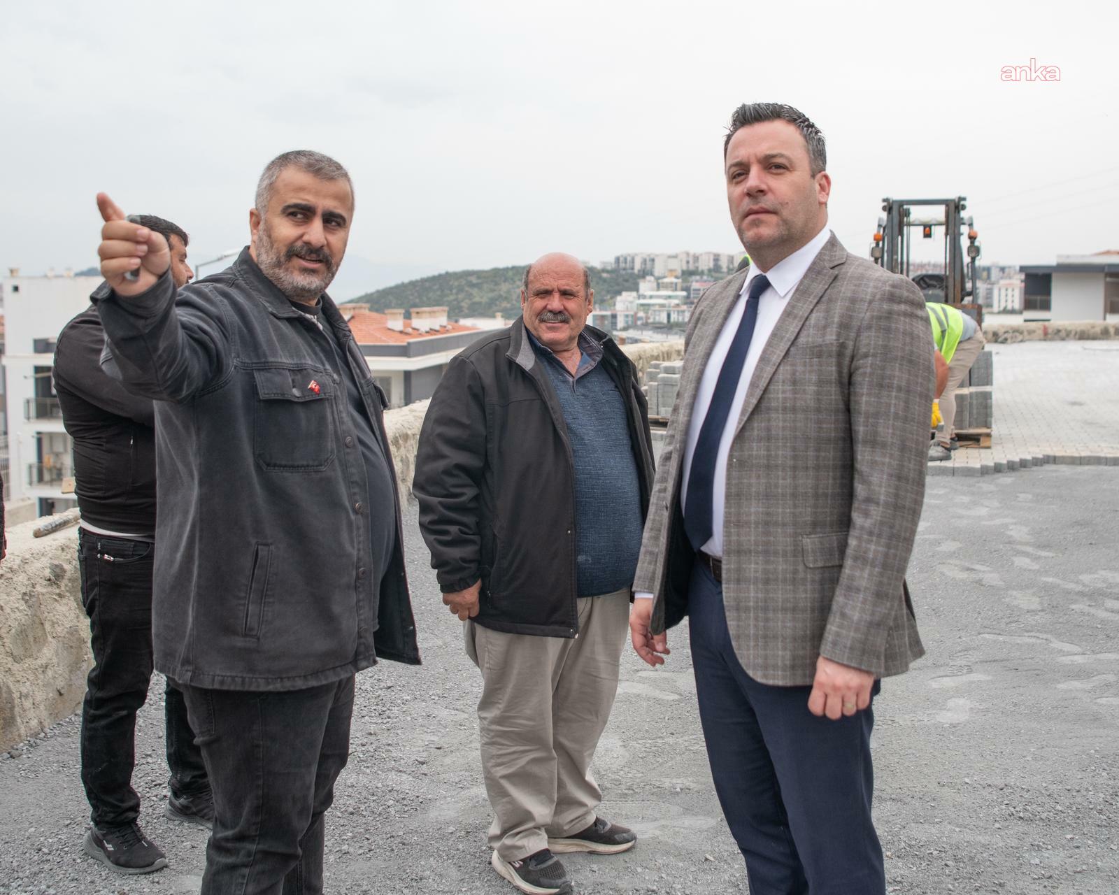 Kuşadası Belediyesi Başkan Vekili Demirtaş, Değirmendere’de yol çalışmalarını inceledi