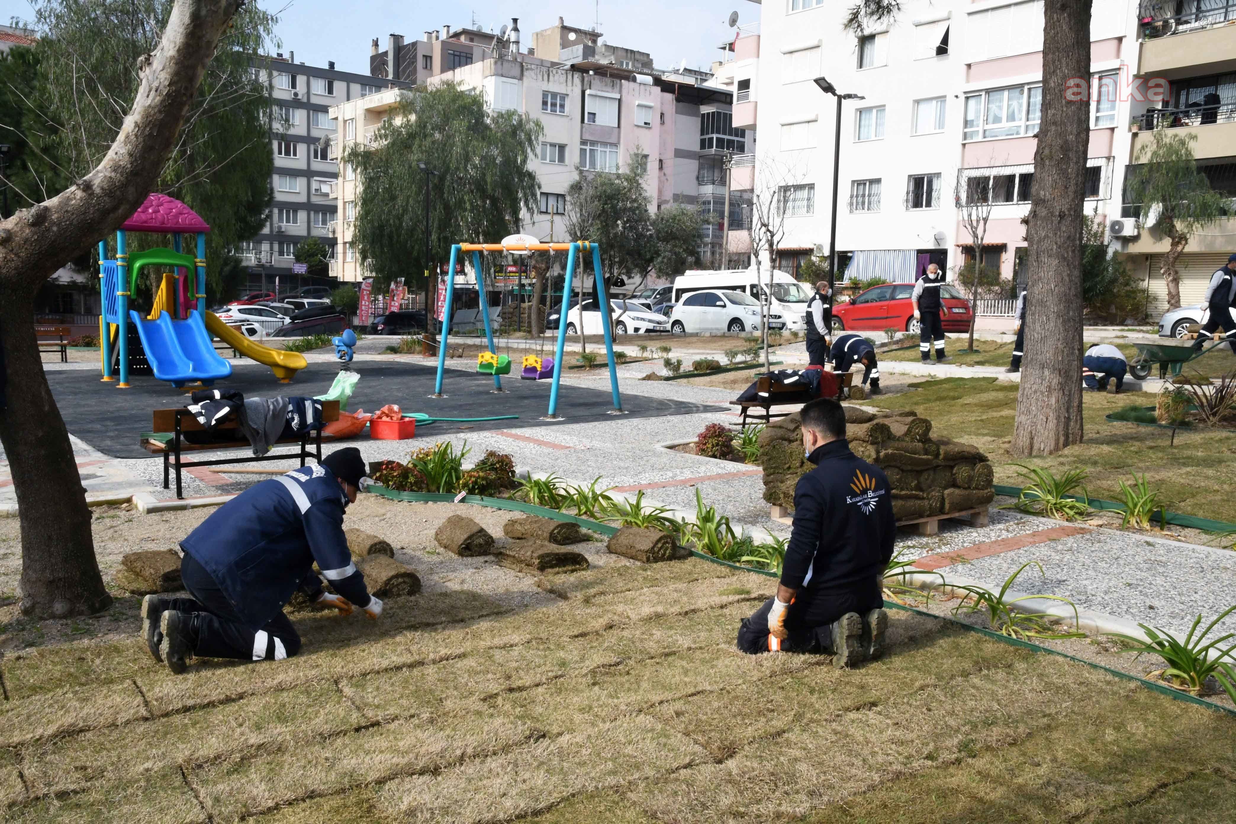 KARABAĞLAR'DA PARK YAPIM ÇALIŞMALARI HIZ KESMİYOR!