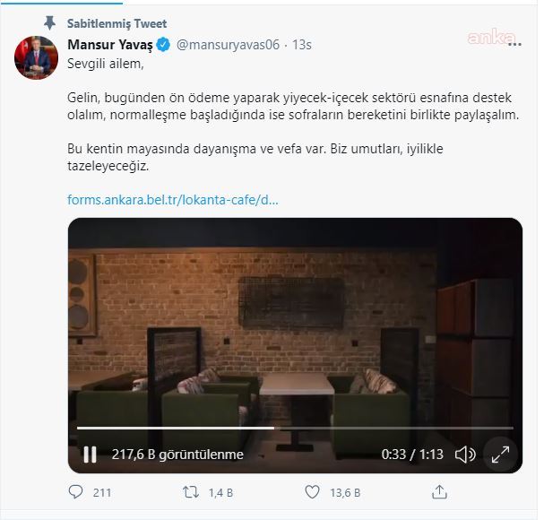 MANSUR YAVAŞ’TAN YENİ DAYANIŞMA ÇAĞRISI: ÖN SİPARİŞ DESTEĞİ BAŞLADI
