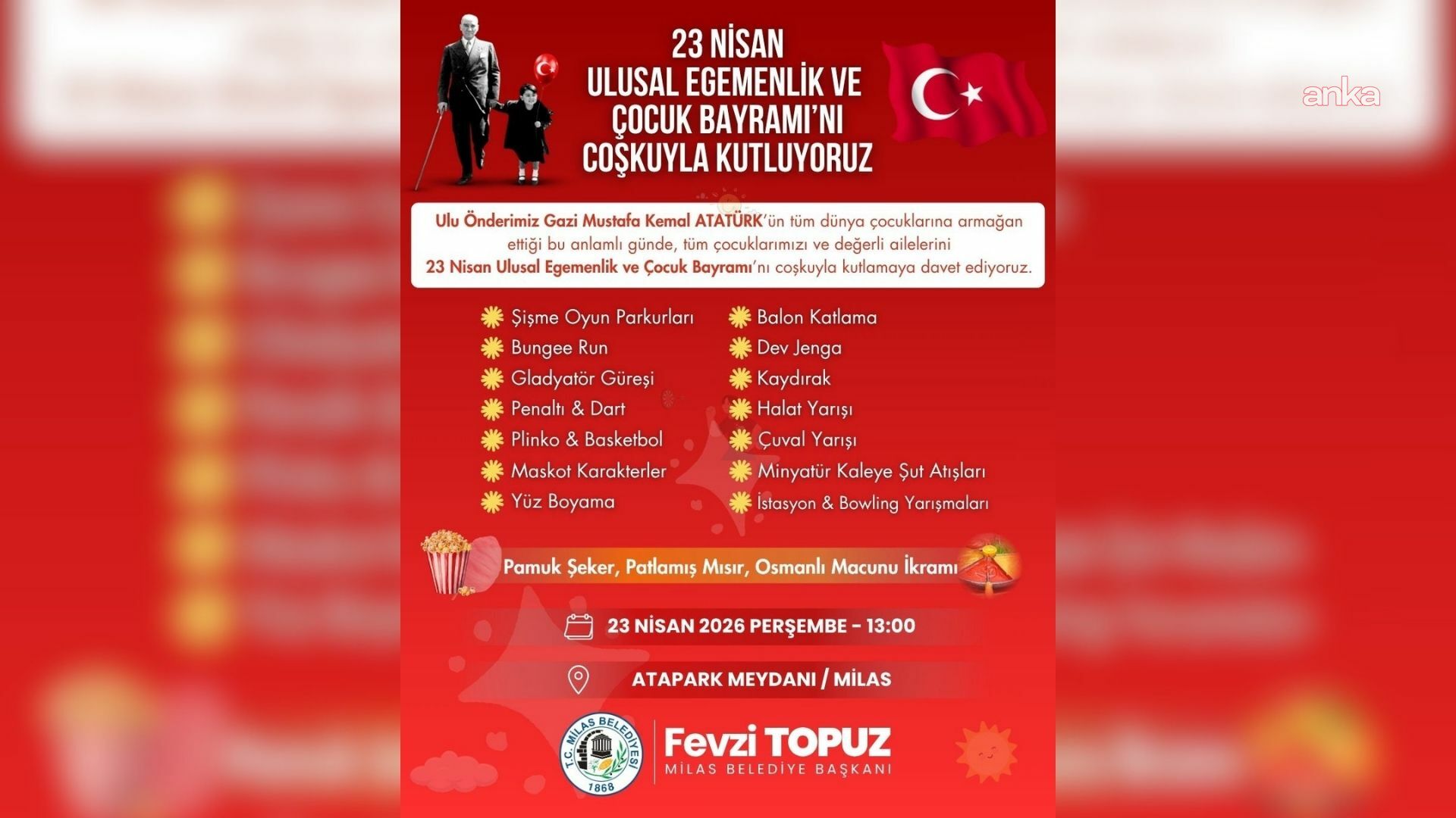 Milas Belediyesi, 23 Nisan'ı etkinliklerle kutlayacak