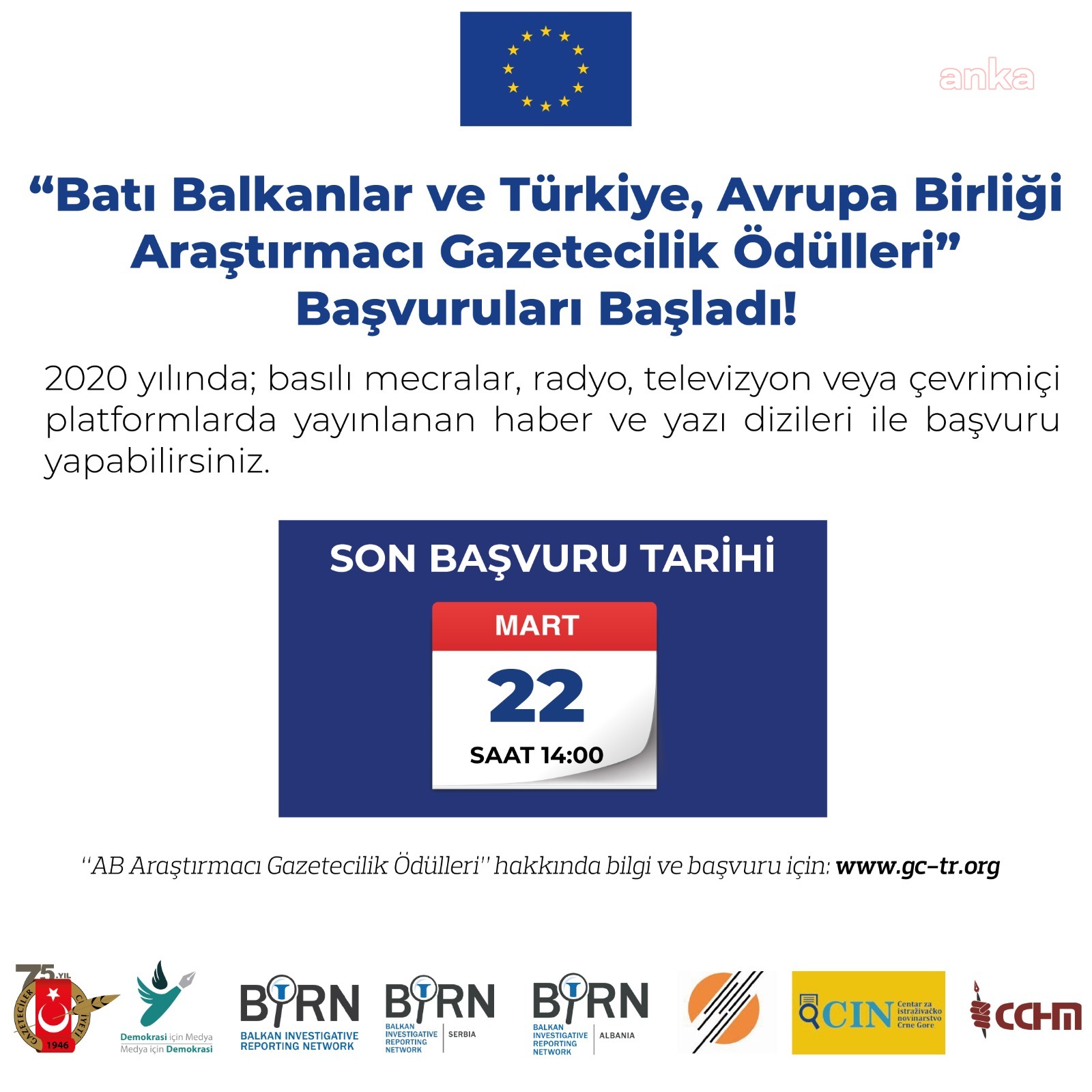 BATI BALKANLAR VE TÜRKİYE AB ARAŞTIRMACI GAZETECİLİK ÖDÜLLERİ BAŞVURULARI BAŞLADI
