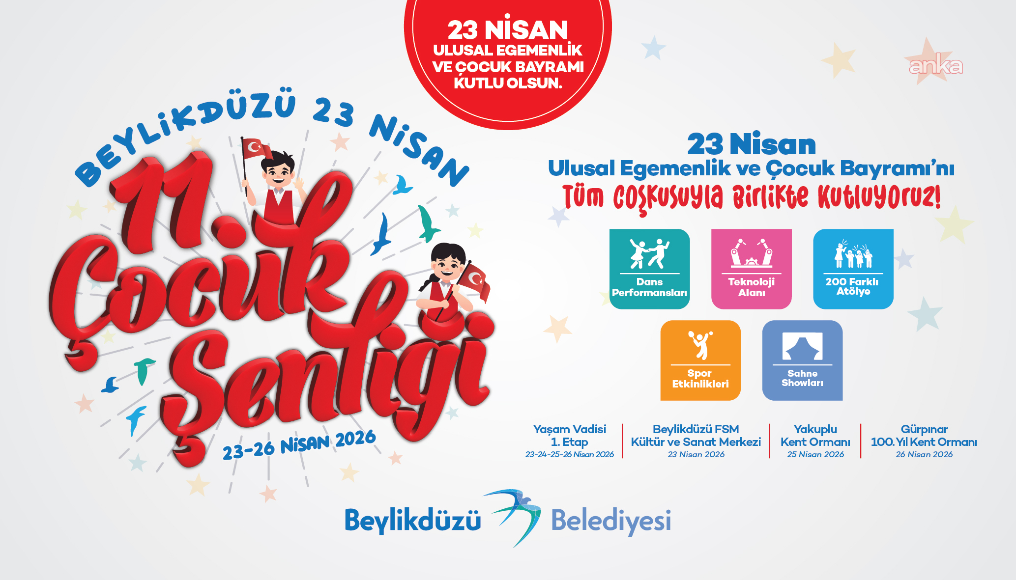Beylikdüzü Belediyesi, 23 Nisan'ı "11. Çocuk Şenliği” ile kutlayacak