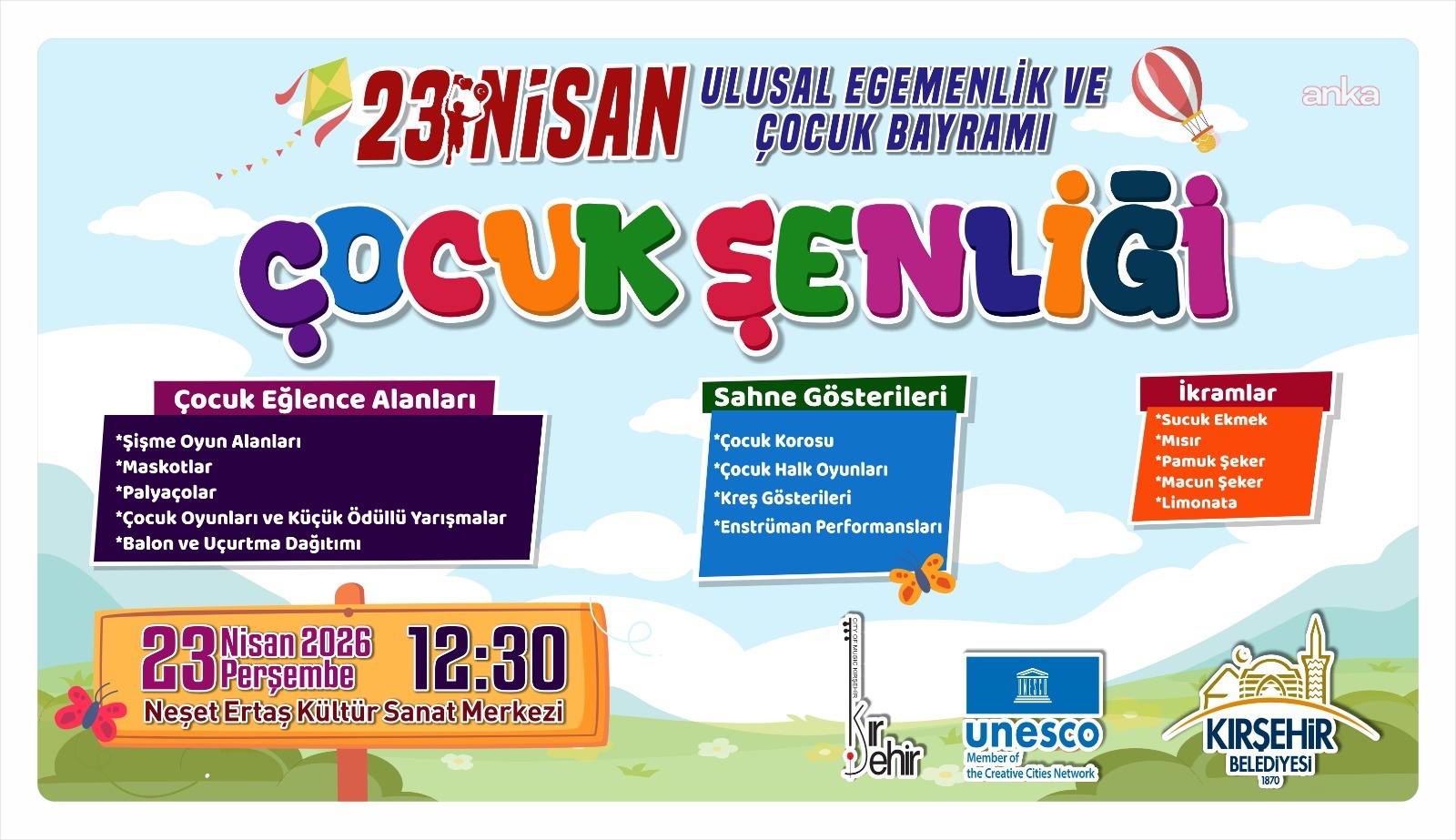Kırşehir Belediyesi, 23 Nisan'ı çeşitli etkinlikler ile kutlayacak