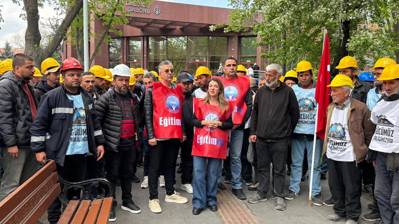 Eğitim-İş, grevdeki Doruk Maden işçilerini ziyaret etti... “Maden işçilerinin haklı mücadelesini destekliyoruz”