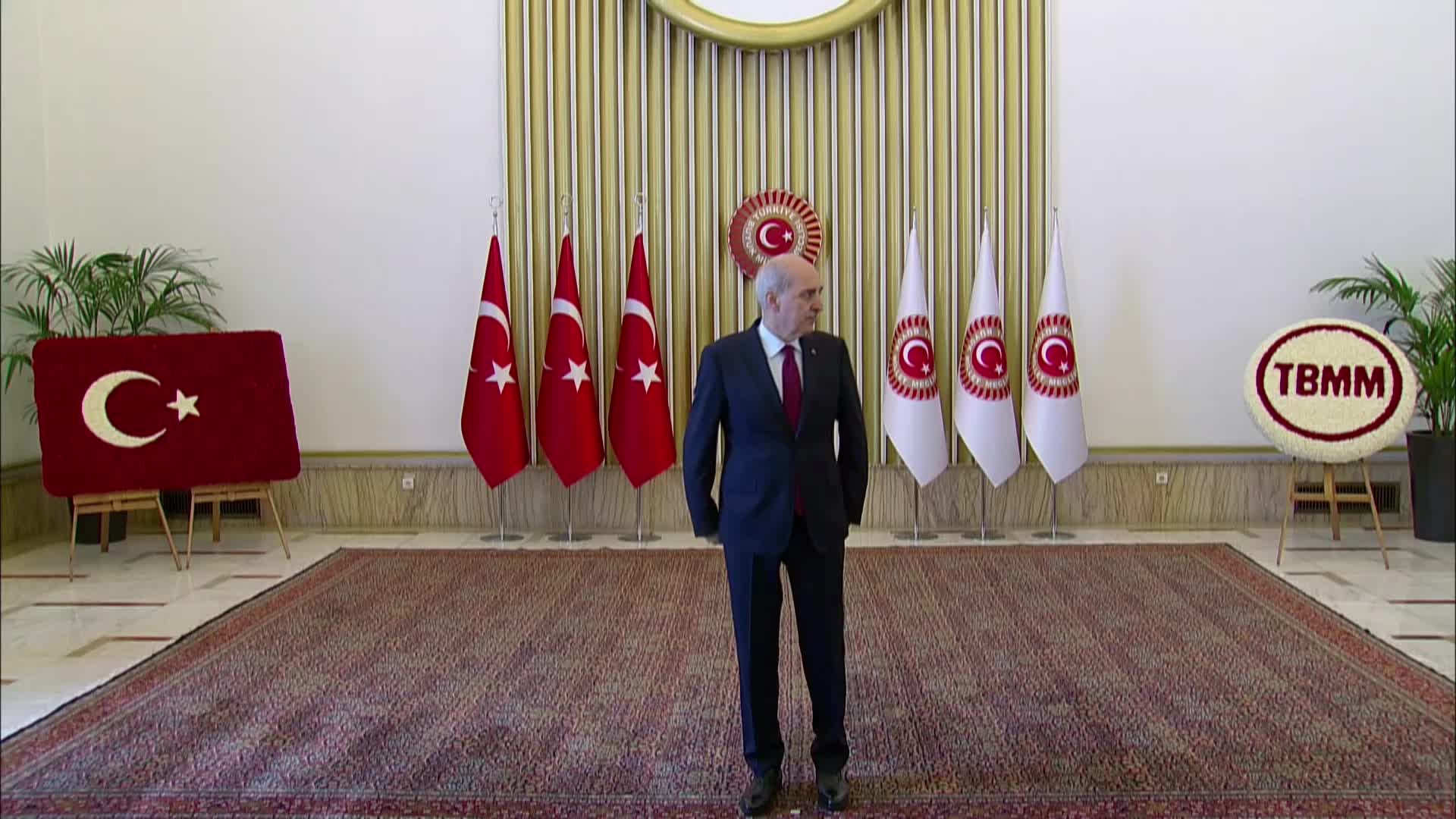 23 Nisan Ulusal Egemenlik ve Çocuk Bayramı kutlanıyor... TBMM Başkanı Kurtulmuş, Mermerli Salon’da tebrikleri kabul etti