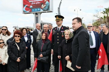 Silivri Belediye Başkanı Balcıoğlu, çelenk sunma törenine katıldı