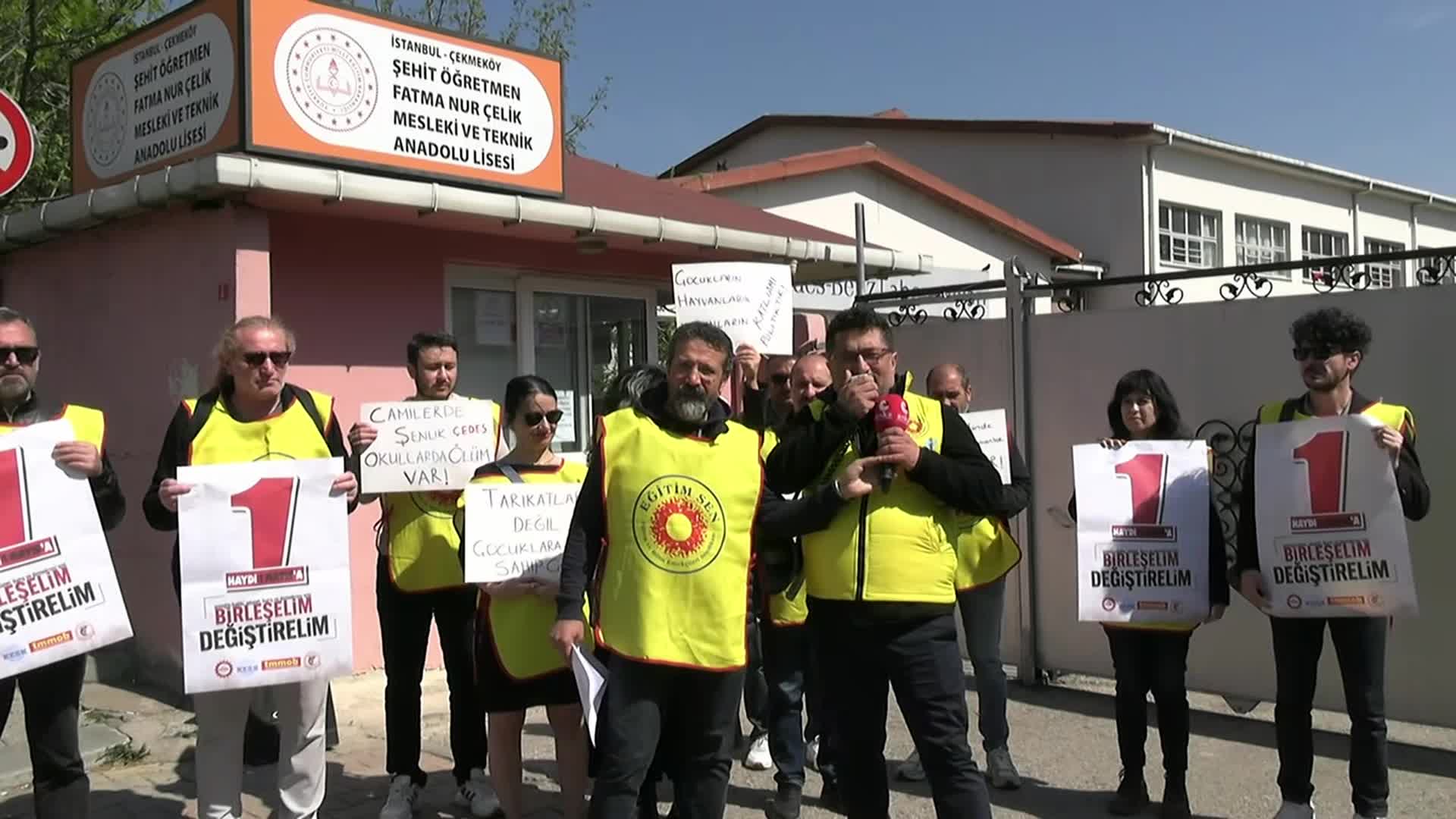 Eğitim - Sen, Fatma Nur Çelik öğretmenin öldürüldüğü okul önünde deklarasyon yayınladı: Okul güvenliği pedagojik ilkeler doğrultusunda sağlanmalı