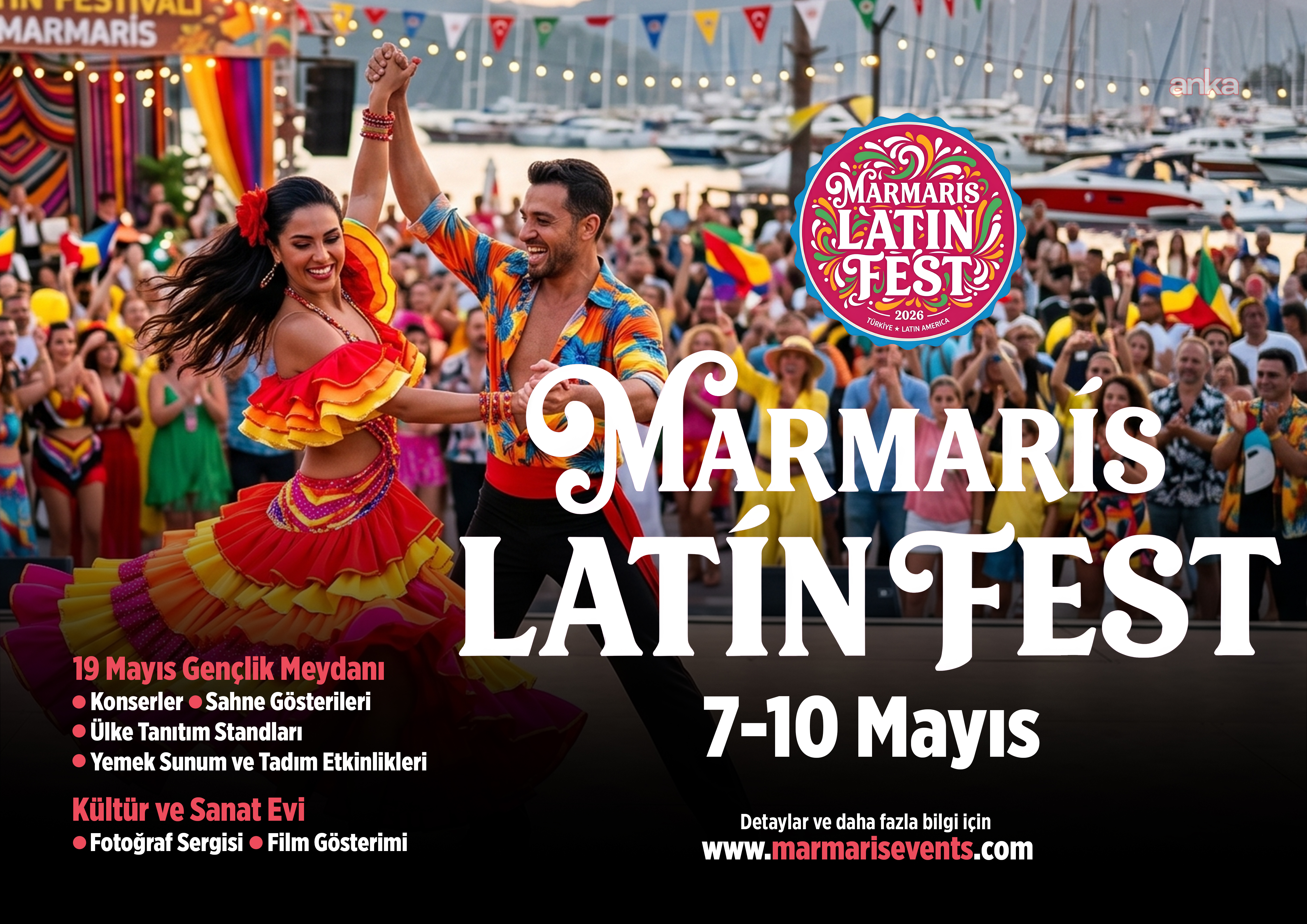 Marmaris'te müzik, dans ve gastronomi, Latin Fest'te buluşacak