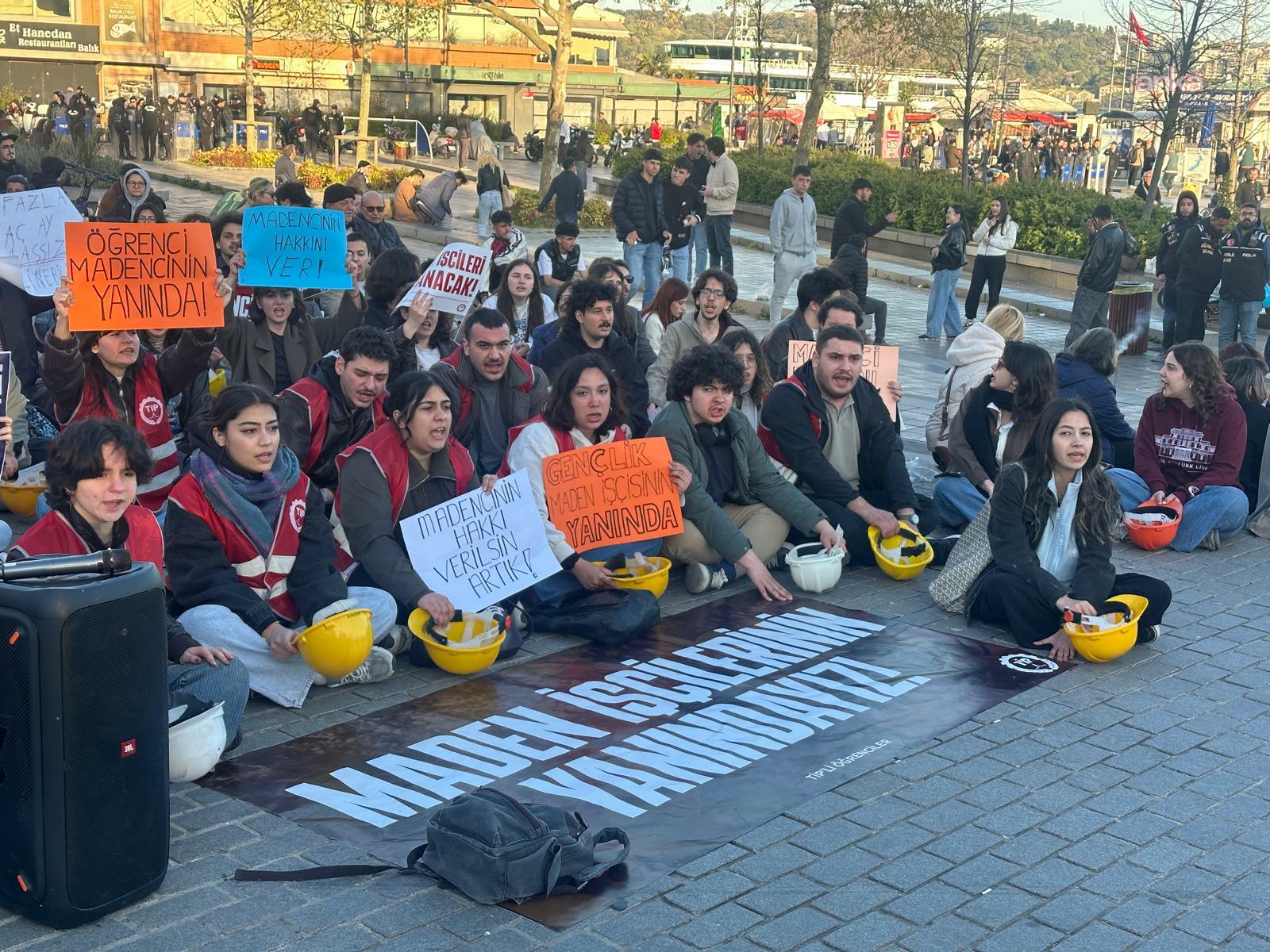 İstanbul'dan Ankara'daki madencilere destek eylemi