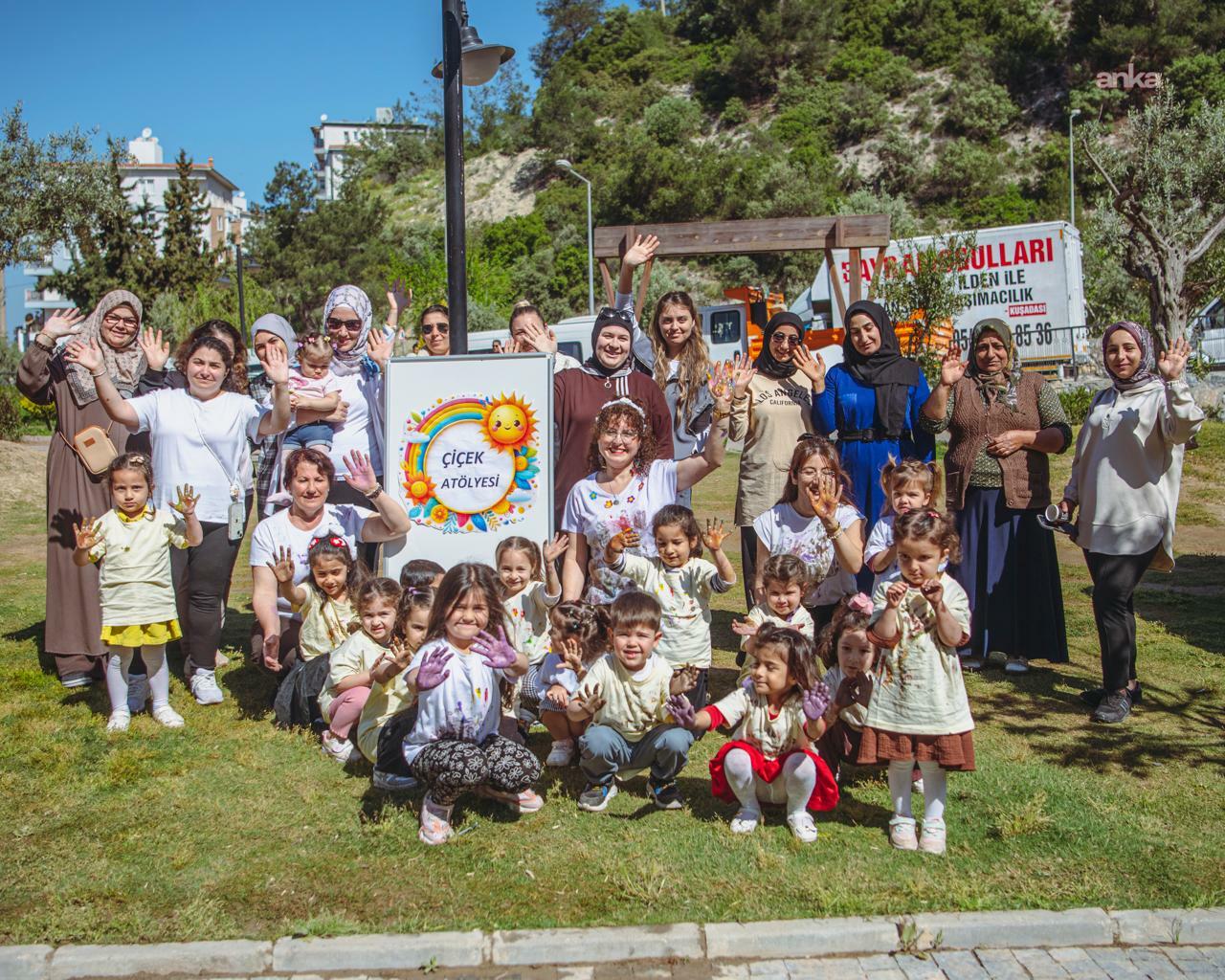 Kuşadası Belediyesi Anne-Baba-Çocuk Merkezi’nde "Çiçek Atölyesi" etkinliği