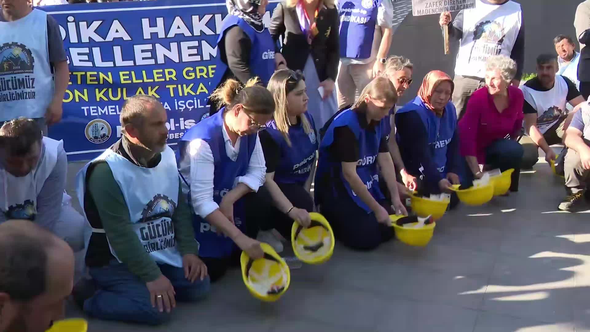 505 gündür grevde olan Temel Conta işçileri Doruk Madencilik işçilerini ziyaret etti