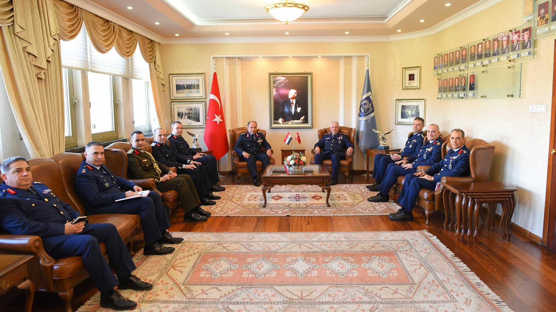Hava Kuvvetleri Komutanı Kadıoğlu, Mısır Hava Kuvvetleri Komutanlığı Eğitim Daire Başkanı Tümgeneral Saleh’ı makamında kabul etti