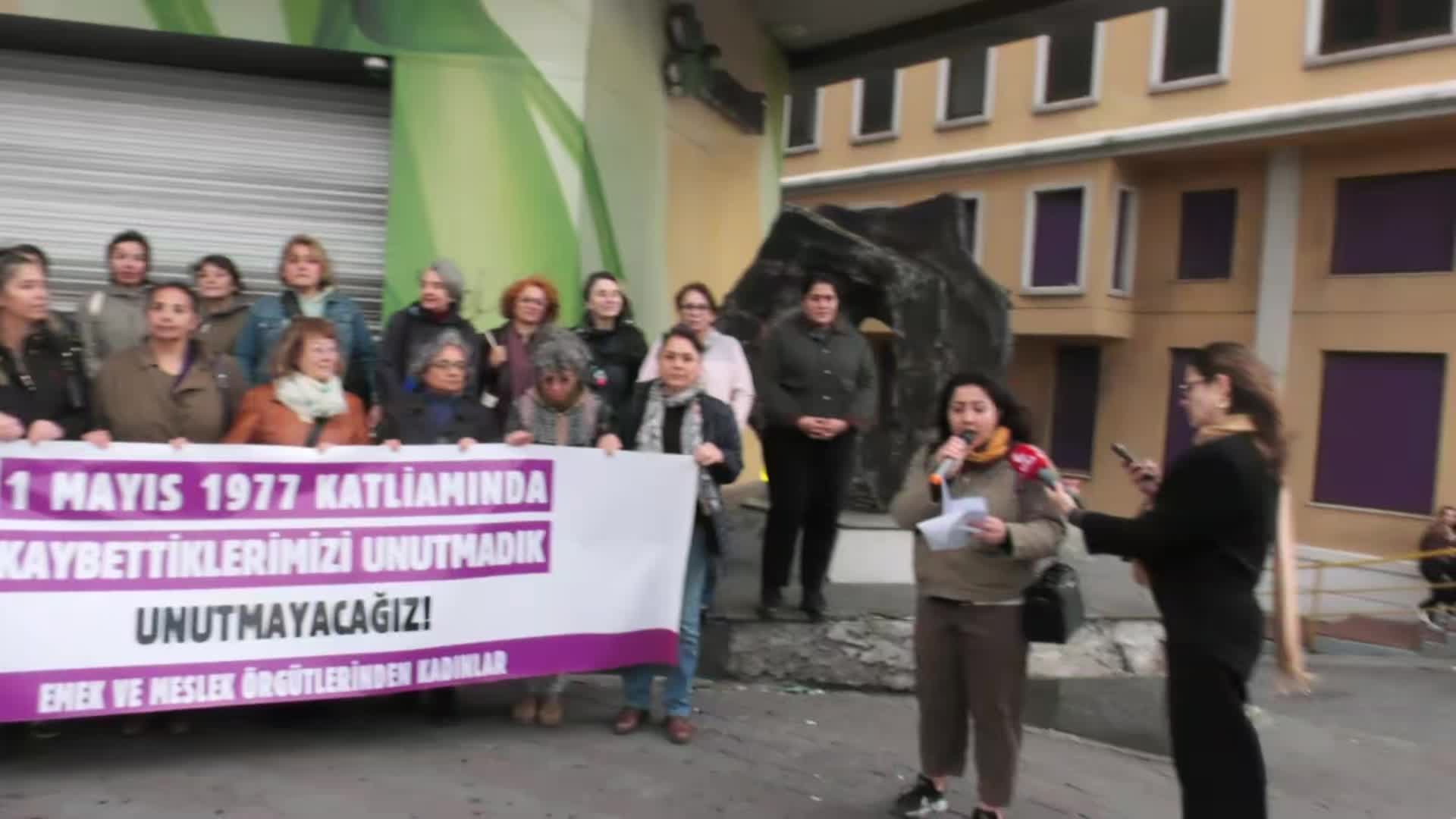 77 kanlı 1 Mayıs'ında Taksim'de yaşamını yitiren kadınlar anıldı