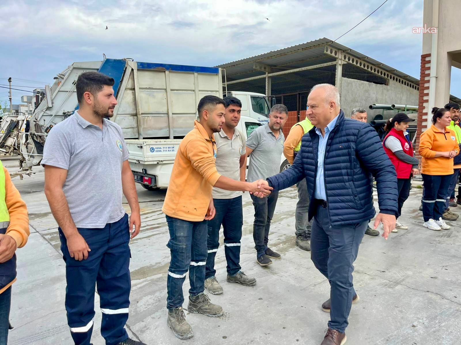 Çine Belediye Başkanı Kıvrak, 1 Mayıs’ta görevi başındakı personeli yalnız bırakmadı