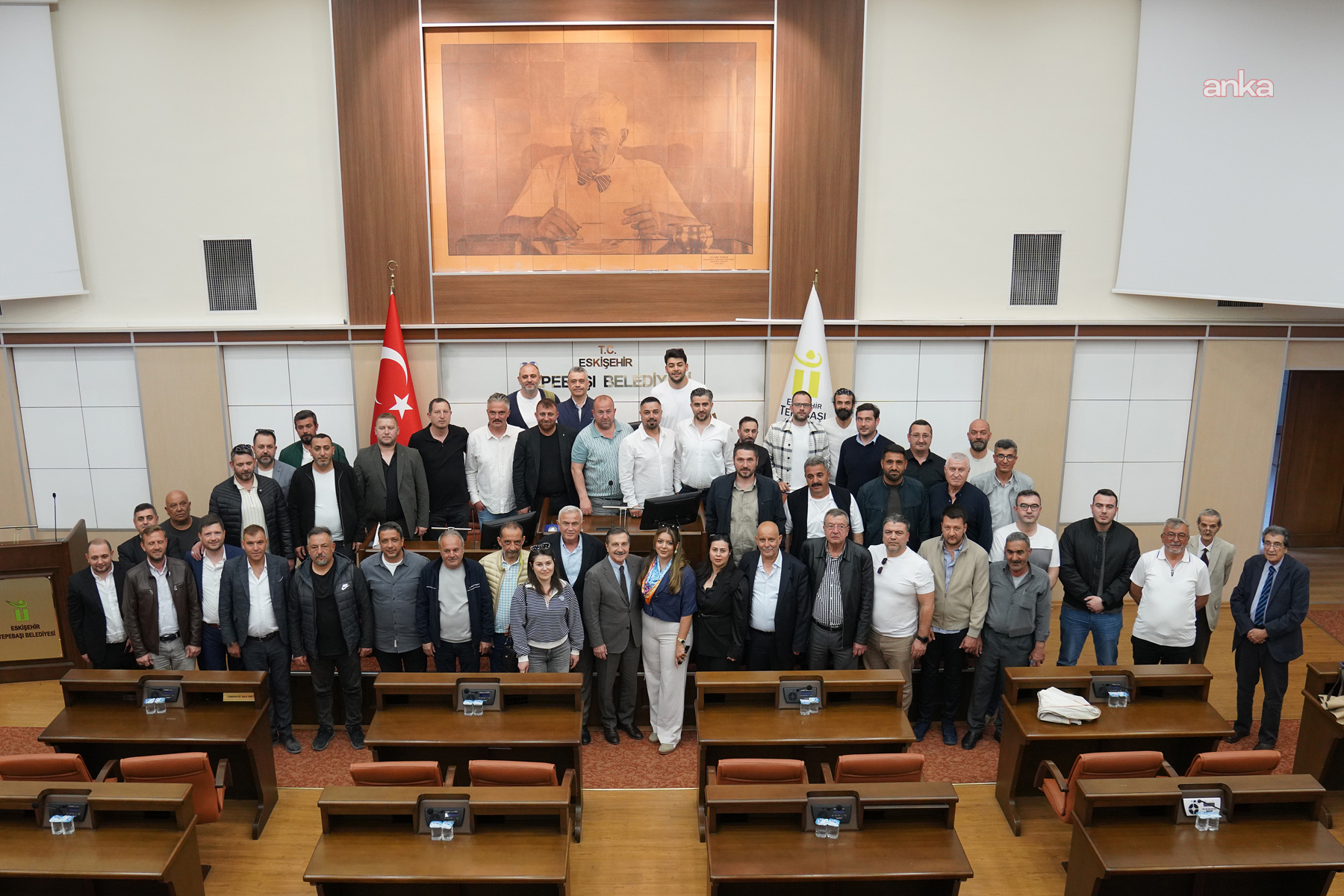 İnşaat malzemecilerinden Tepebaşı Belediye Başkanı Ataç’a yer tahsisi ziyareti