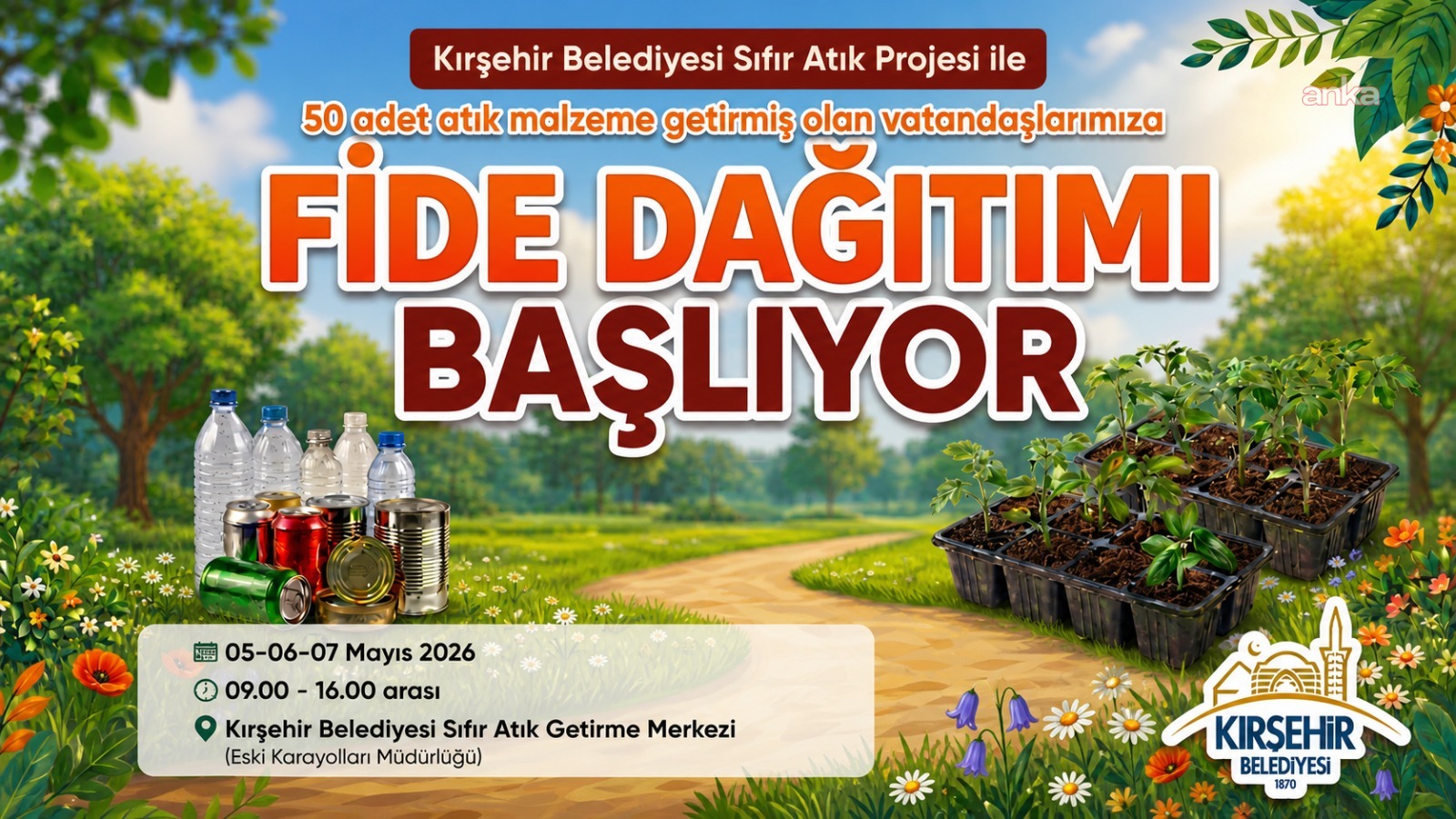 Kırşehir Belediyesi'nden atık yönetimini teşvik eden özel proje