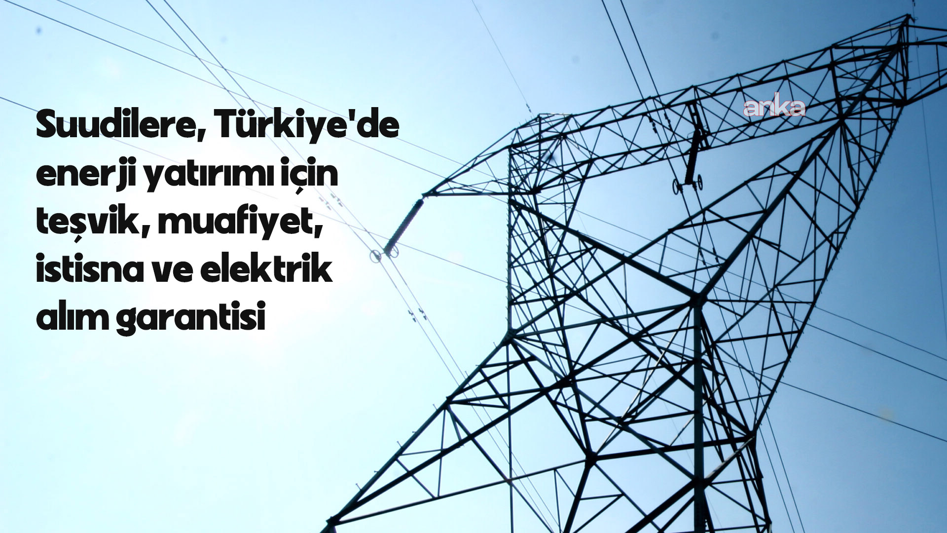 Suudilere, Türkiye'de enerji yatırımı için teşvik, muafiyet, istisna ve elektrik alım garantisi