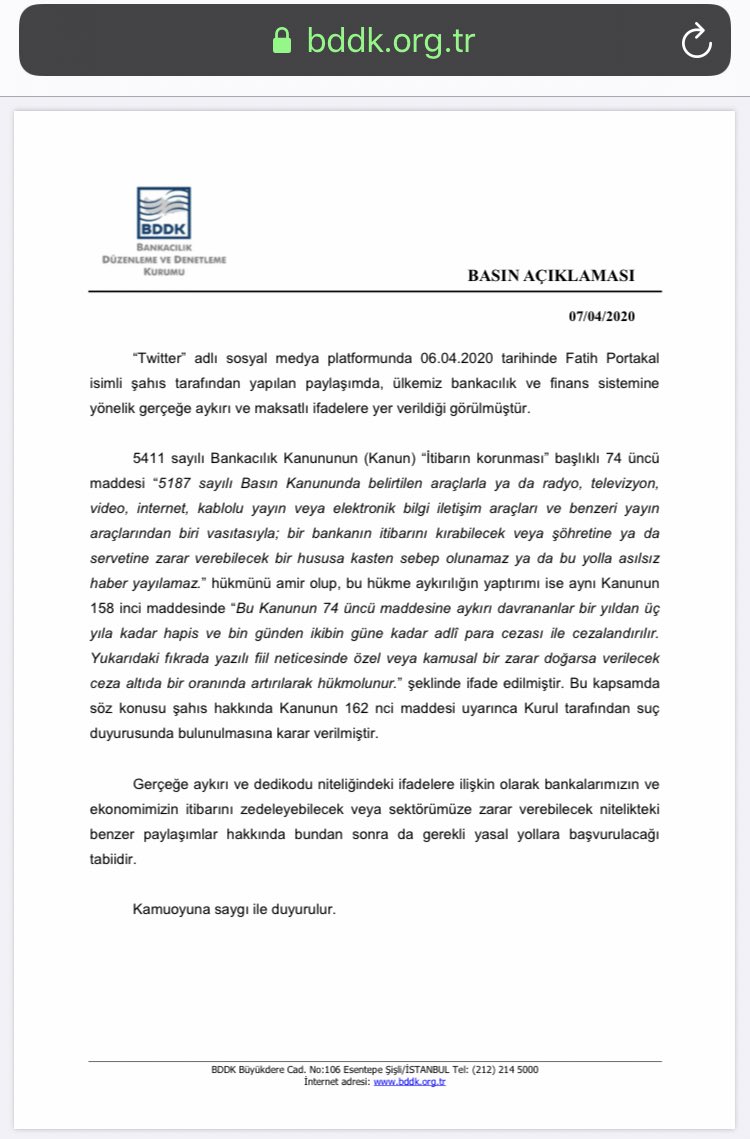 PORTAKAL’A BİR SUÇ DUYURUSU DA BDDK’DAN: 3 YILA KADAR HAPİS İSTENDİ