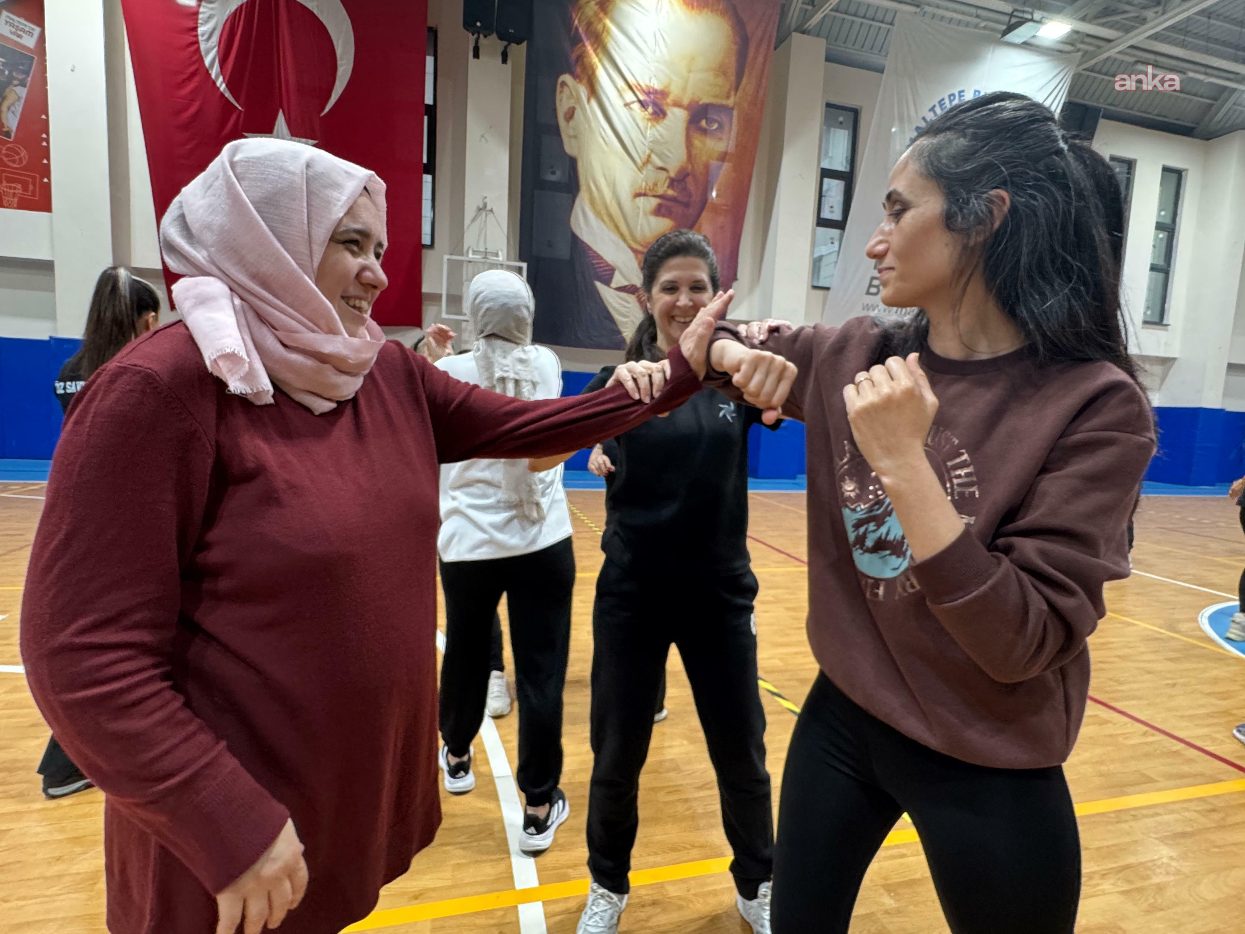 Maltepeli kadınlar, temel öz savunma tekniklerini öğrendi