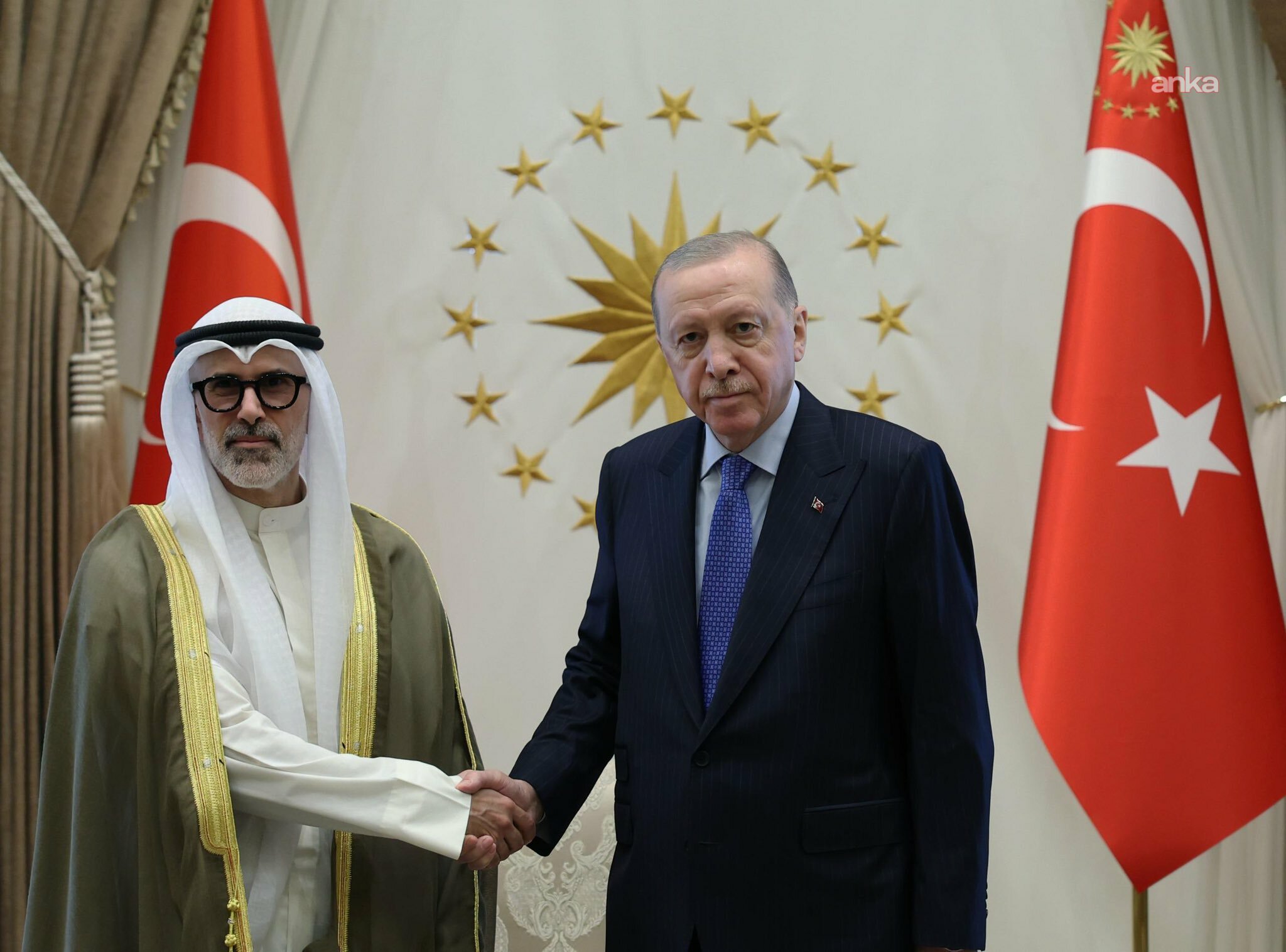 Cumhurbaşkanı Erdoğan, Kuveyt Dışişleri Bakanı Cerrah el-Ahmed es-Sabah ile bir araya geldi