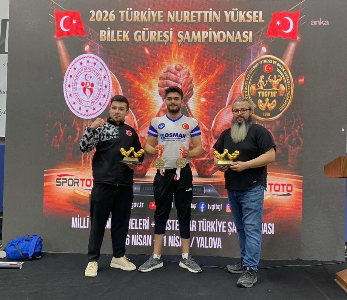 Osmaniyeli bilek güreşi sporcularından, Türkiye Şampiyonası'ndan 4 altın madalya