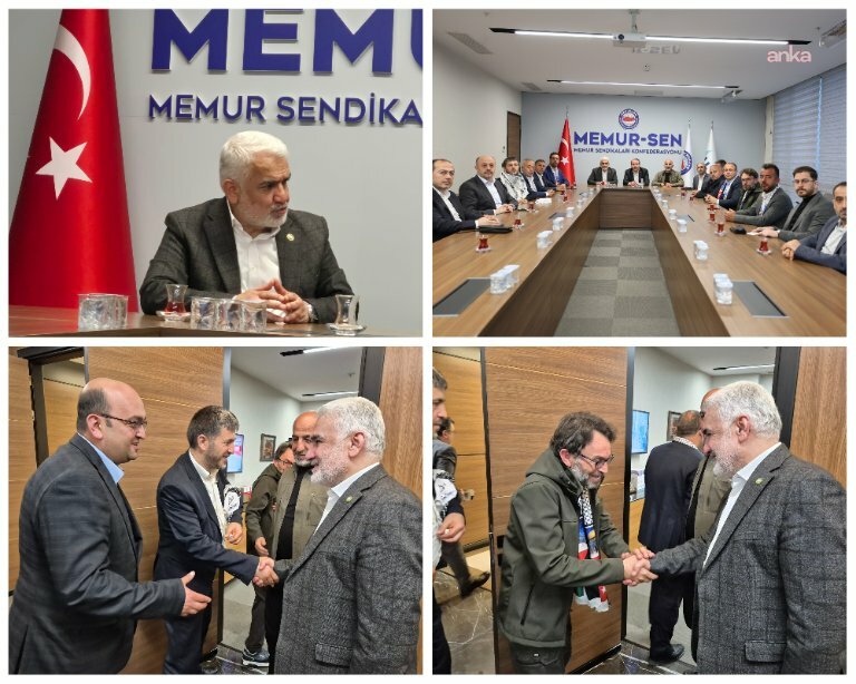 HÜDA PAR Genel Başkanı Yapıcıoğlu, Sumud Filosu’nda alıkonulan Memur-Sen yöneticilerini ziyaret etti