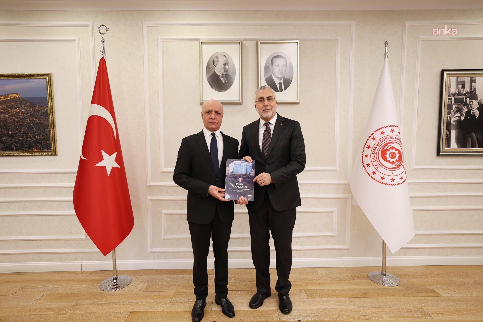 Çalışma Bakanı Işıkhan, Öz Büro İş Sendikası Genel Başkanı Gülbaba’yı kabul etti