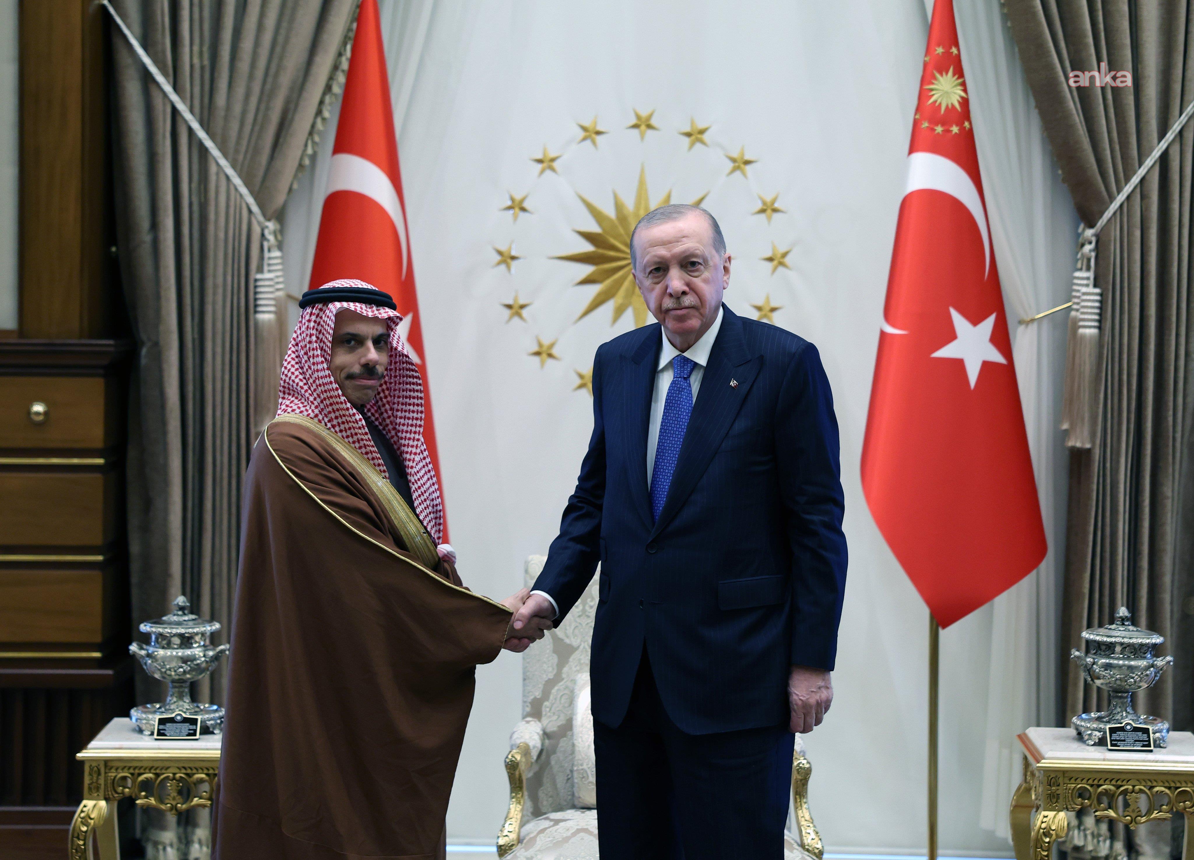 Cumhurbaşkanı Erdoğan, Suudi Arabistan Dışişleri Bakanı Ferhan'ı kabul etti