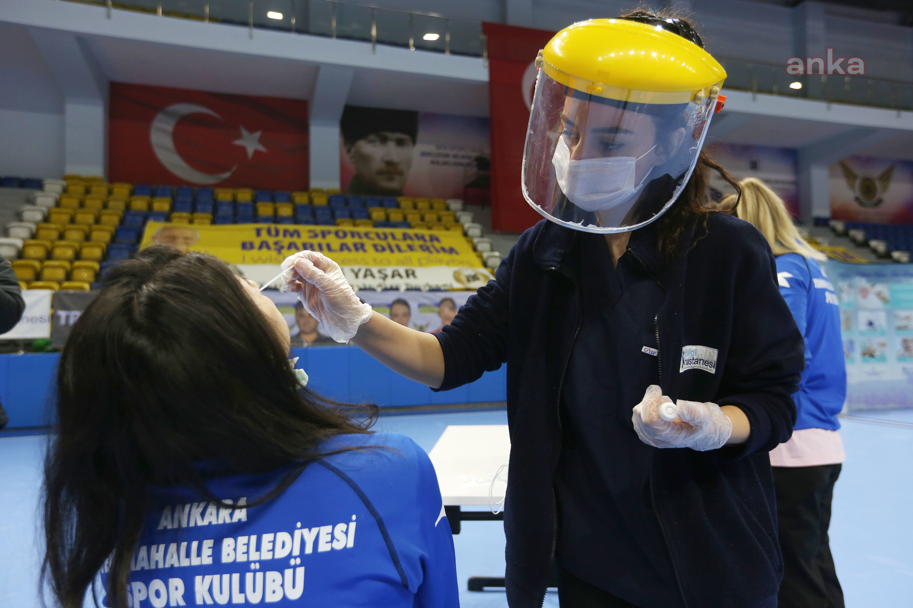 YENİMAHALLELİ SPORCULARIN PCR TESTLERİ BİLGİ HASTANESİNDEN
