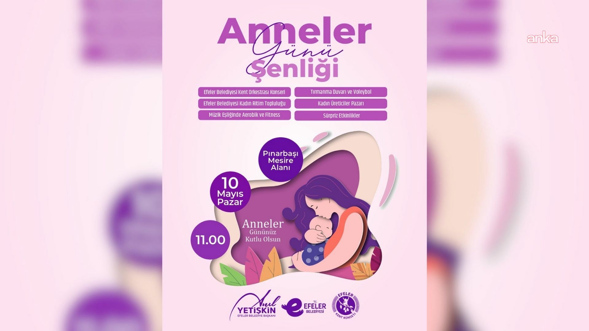 Efeler'de Anneler Günü, Pınarbaşı Mesire Alanı’nda kutlanacak