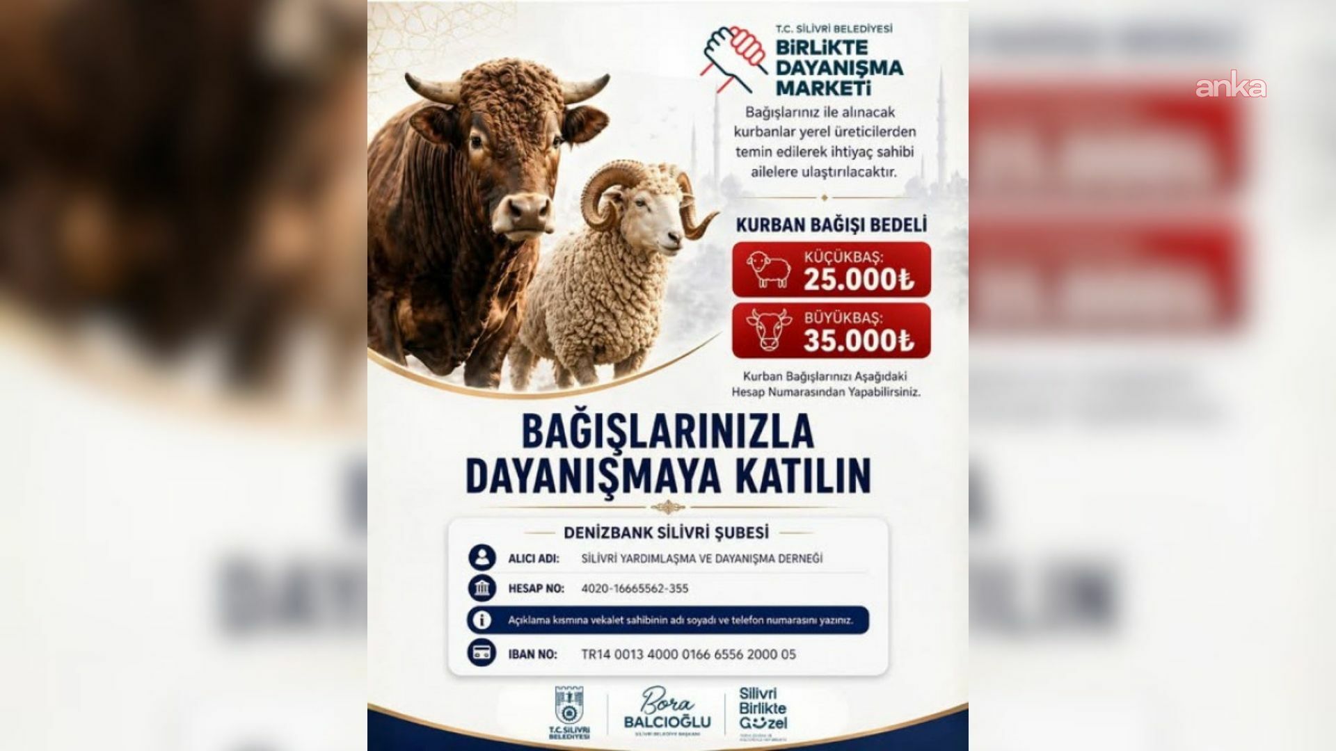 Silivri Belediyesi, kurban bağışlarını ihtiyaç sahiplerine ulaştıracak