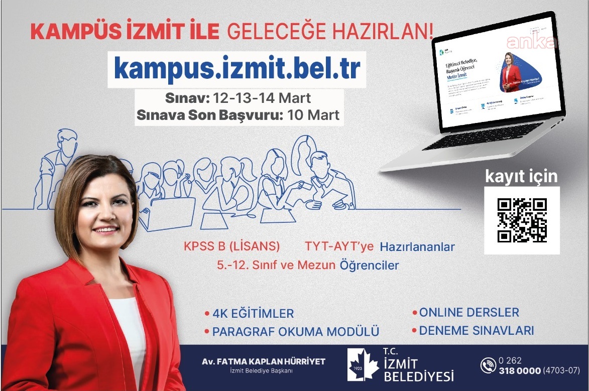 İZMİT BELEDİYESİ'NDEN ON BİNLERCE ÖĞRENCEYE KPSS, YKS VE LGS KURSU