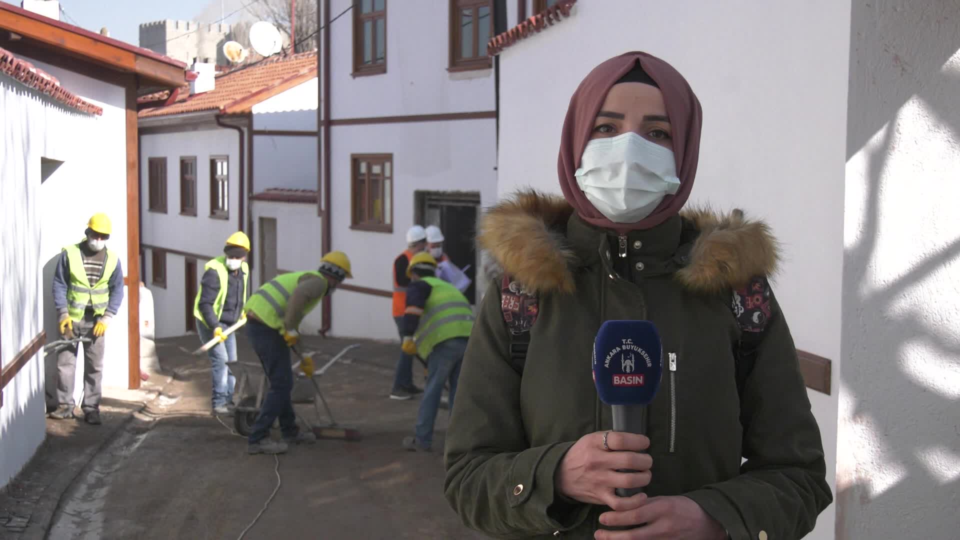 ANKARA KALESİ SOKAK SAĞLIKLAŞTIRMA 1. ETAP ÇALIŞMALARINDA SONA YAKLAŞILDI