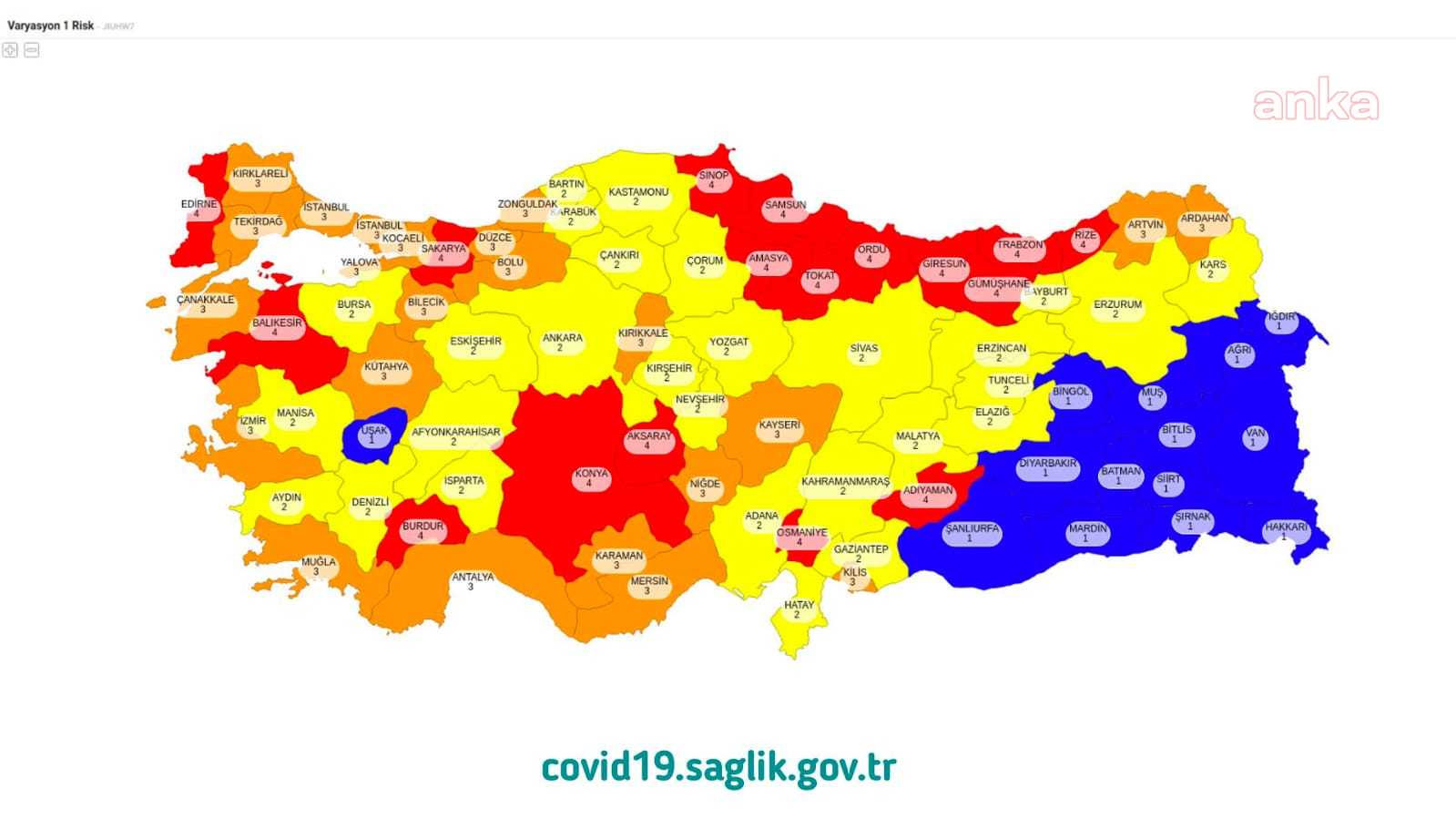 İŞTE 81 İLİN NASIL NORMALLEŞECEĞİNİ GÖSTEREN HARİTA