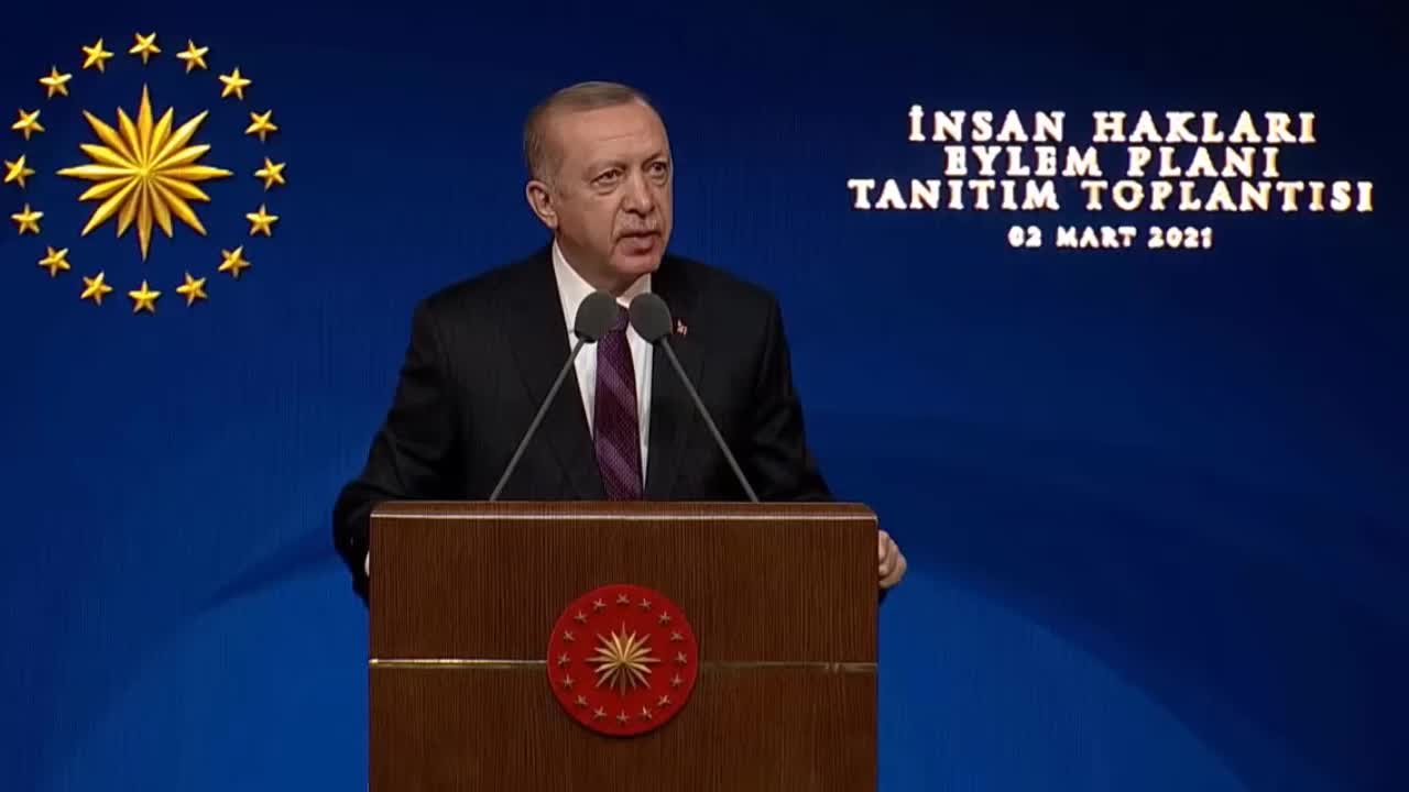 CUMHURBAŞKANI ERDOĞAN 'İNSAN HAKLARI EYLEM PLANI'NI AÇIKLADI: "ADALET DAVAMIZIN PUSULASI İNSANDIR, İNSAN ONURUDUR"
