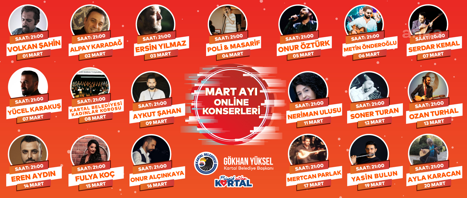 KARTAL'DA MÜZİK SEKTÖRÜNE DESTEK KONSERLERİ MART AYINDA DA DEVAM EDECEK