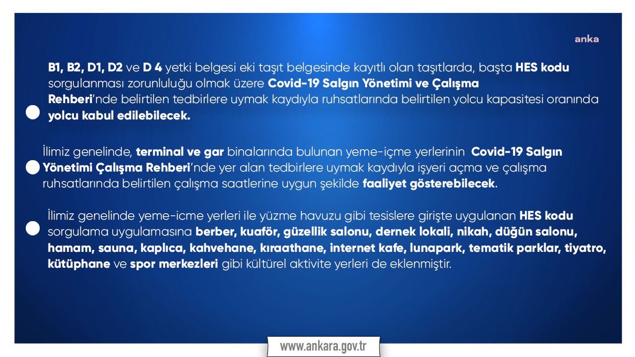 ANKARA VALİLİĞİ’NDEN HES KODU ZORUNLULUĞU