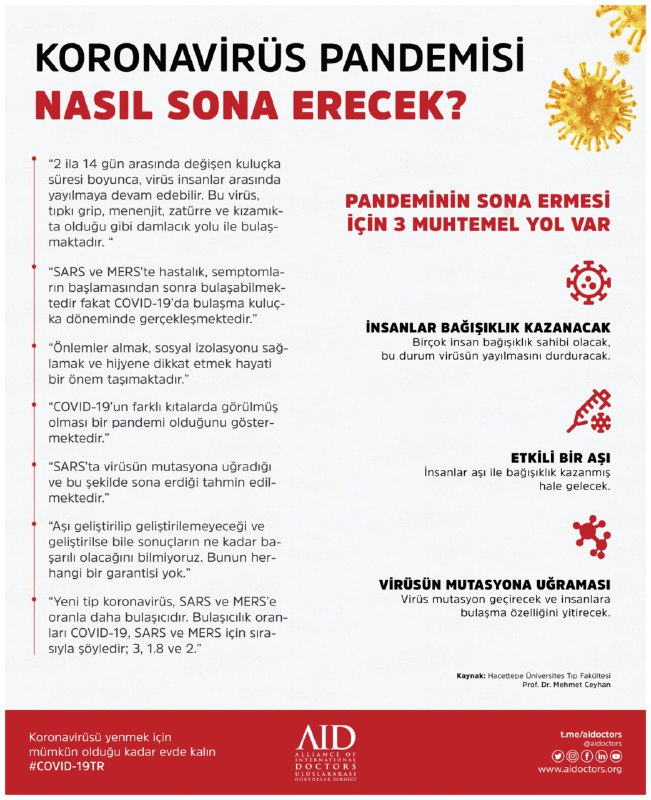 BİLİM KURULU ÜYESİ ‘KORONAVİRÜS NASIL SONA ERECEK?’ SORUSUNU YANITLADI