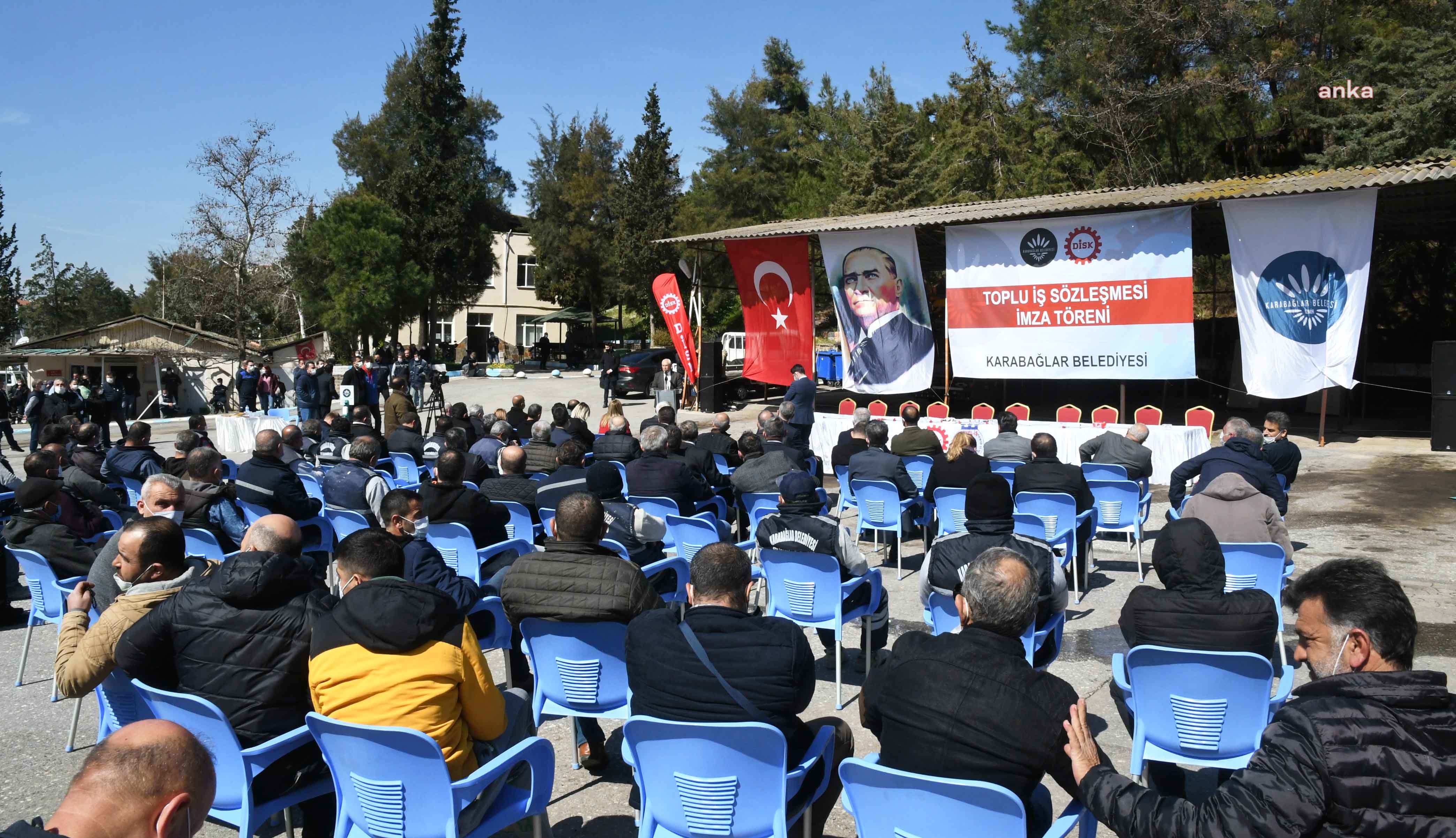 KARABAĞLAR'DA TOPLU SÖZLEŞME SEVİNCİ