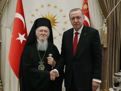 CUMHURBAŞKANI ERDOĞAN'DAN PATRİK BARTHOLOMEOS'A TELEFON