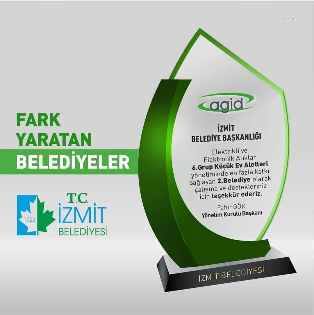 İZMİT BELEDİYESİ'NE AGİD'DEN "FARK YARATAN BELEDİYE" ÖDÜLÜ